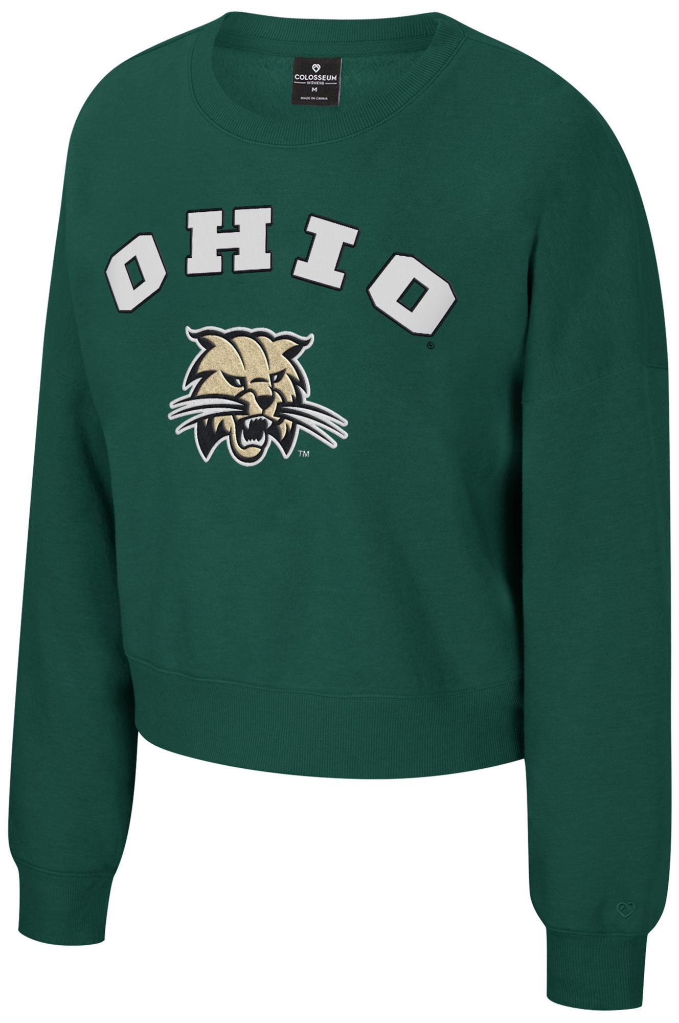 Colosseum Women's Ohio Bobcats Green Crewneck Sweatshirt