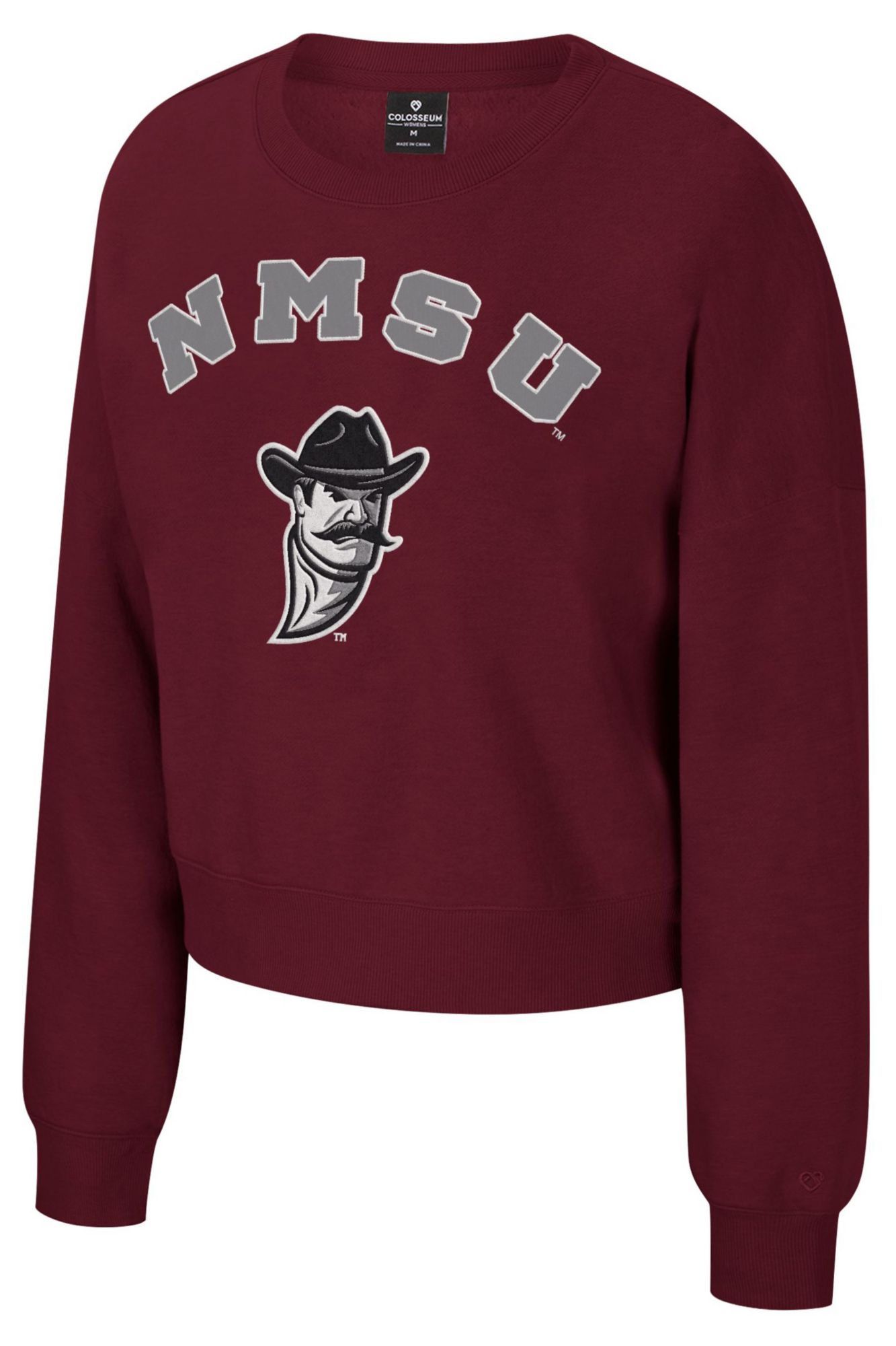 Colosseum Women's New Mexico State Aggies Garnet Crewneck Sweatshirt