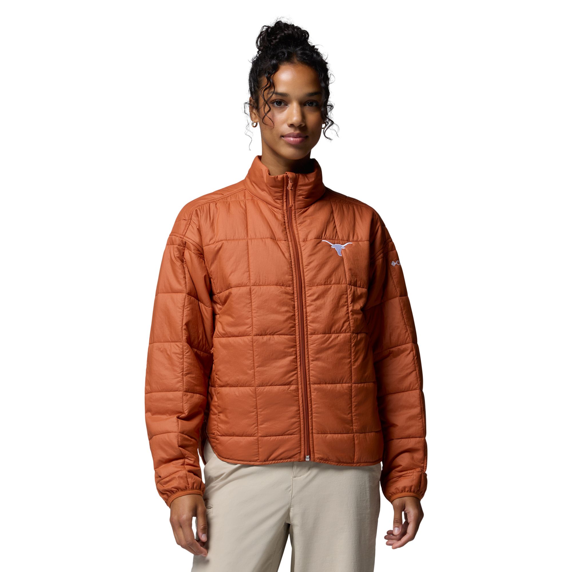 Columbia Women's Texas Longhorns Sienna Hill Full-Zip Quilted Jacket, Large, Orange