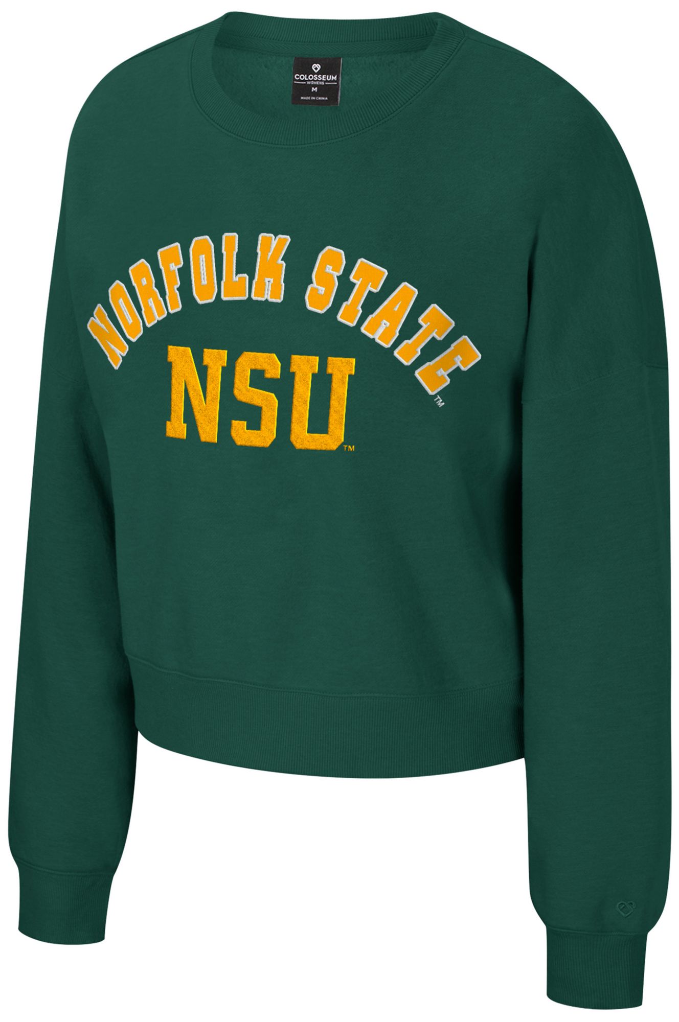 Colosseum Women's Norfolk State Spartans Green Crewneck Sweatshirt