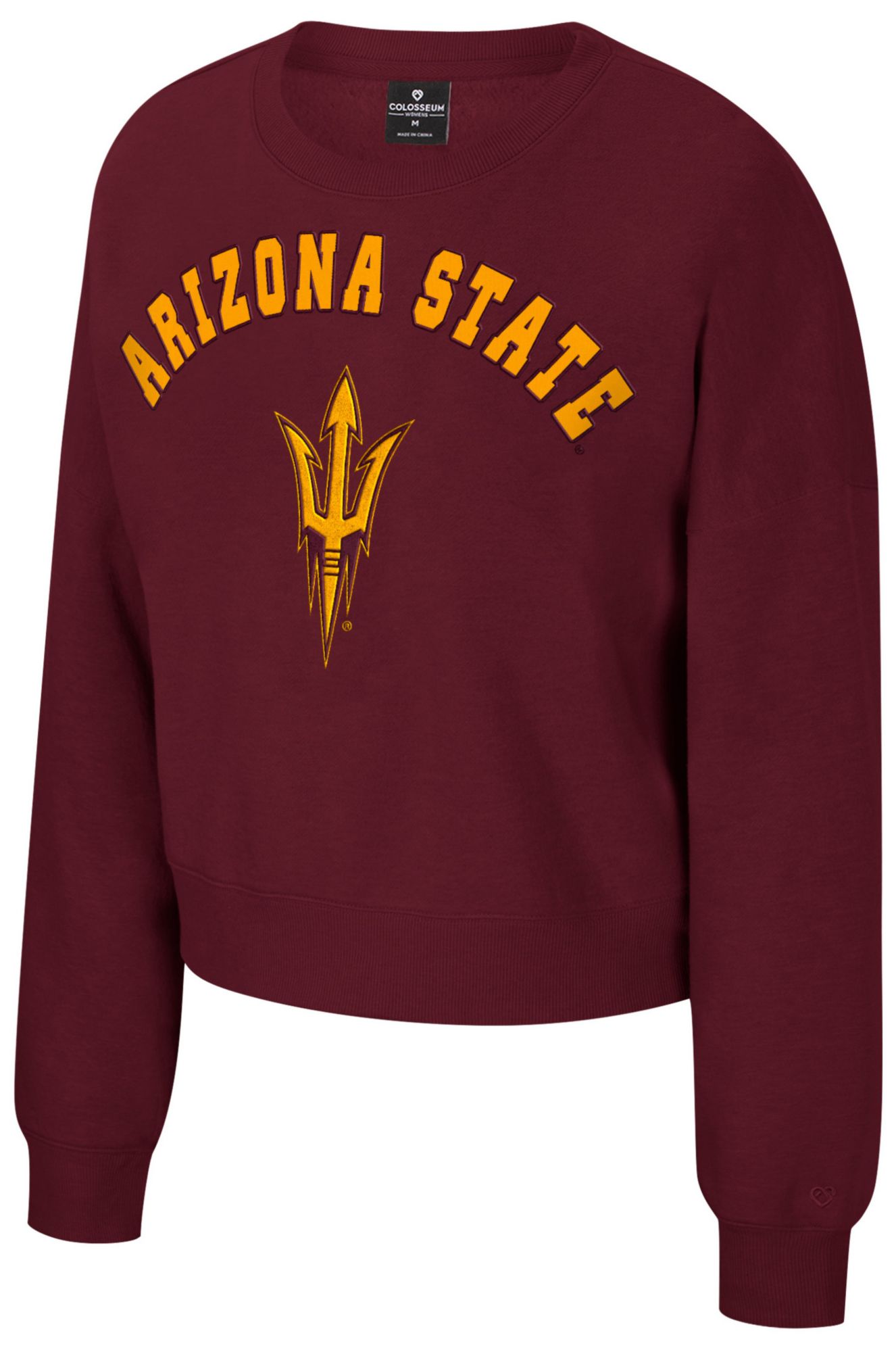 Colosseum Women's Arizona State Sun Devils Maroon Crewneck Sweatshirt