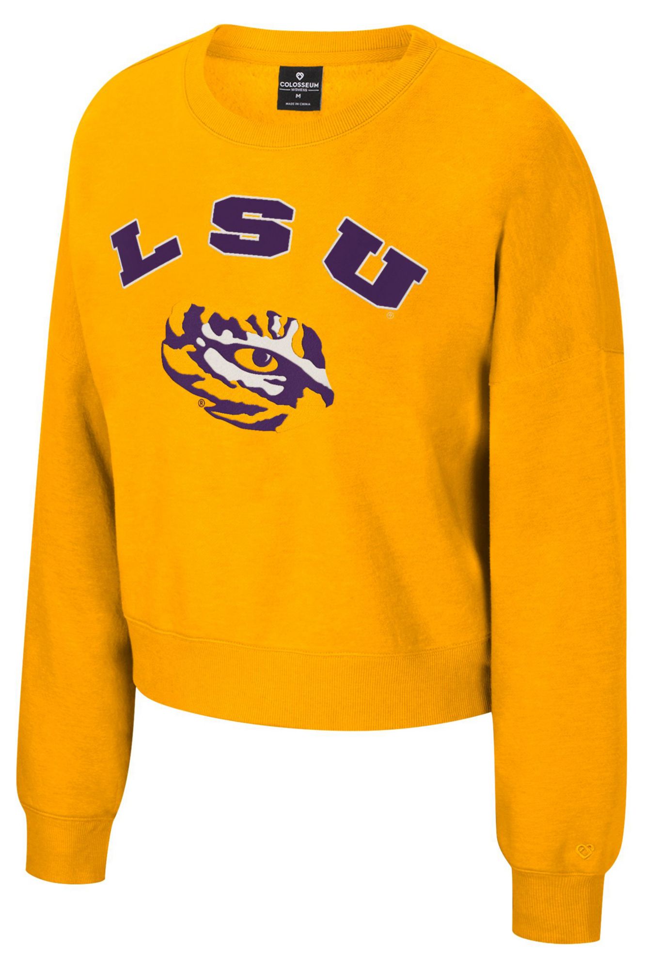 Colosseum Women's LSU Tigers Gold Crewneck Sweatshirt