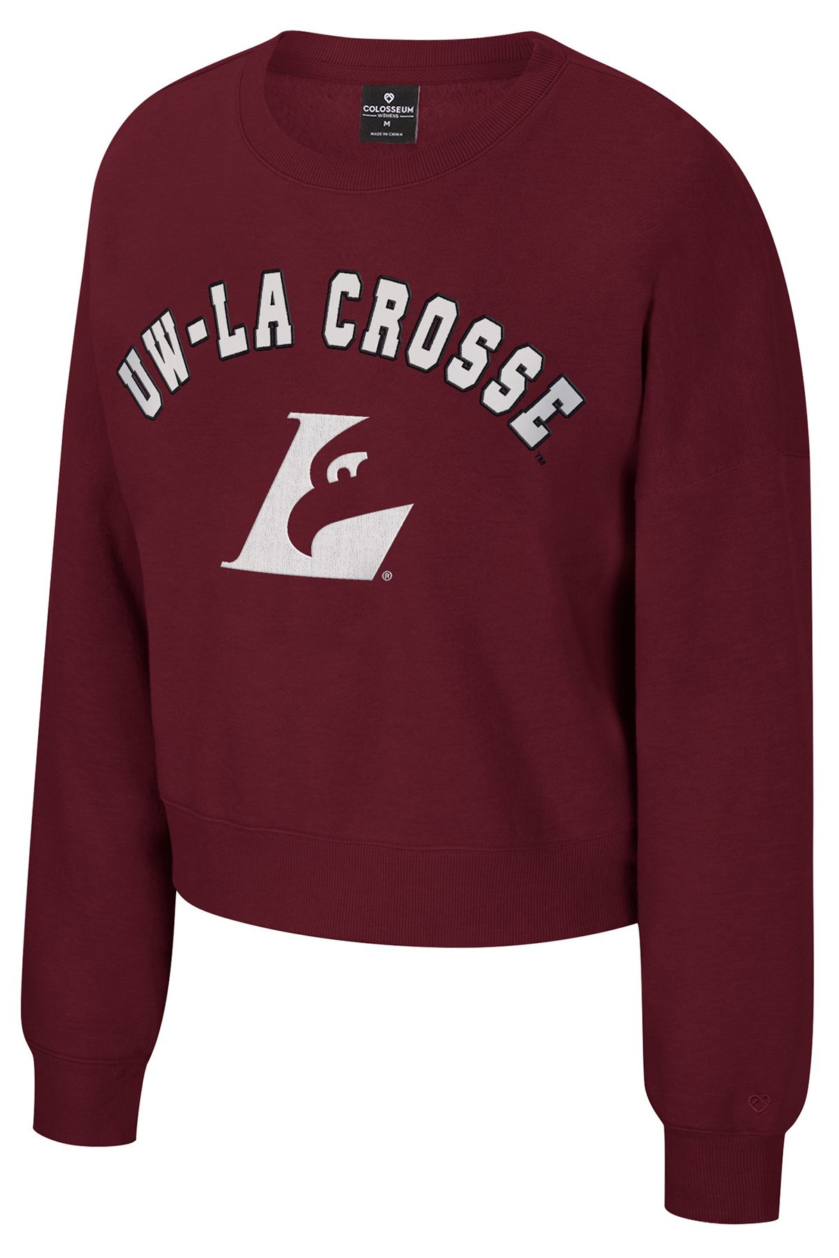 Colosseum Women's UW-La Crosse Eagles Maroon Crewneck Sweatshirt