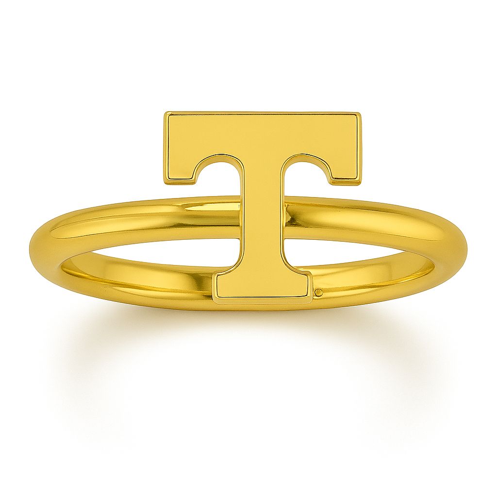 Color Shout Tennessee Volunteers Logo Stack Ring Set Size Seven