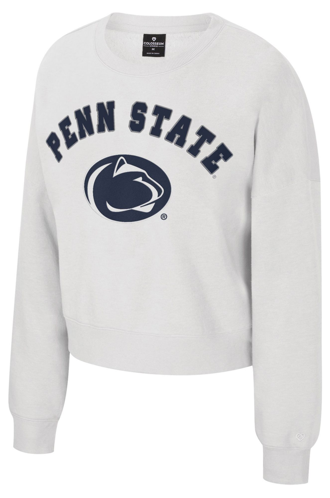 Colosseum Women's Penn State Nittany Lions White Crewneck Sweatshirt