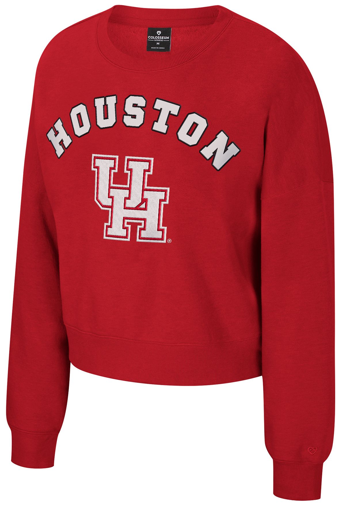 Colosseum Women's Houston Cougars Red Crewneck Sweatshirt