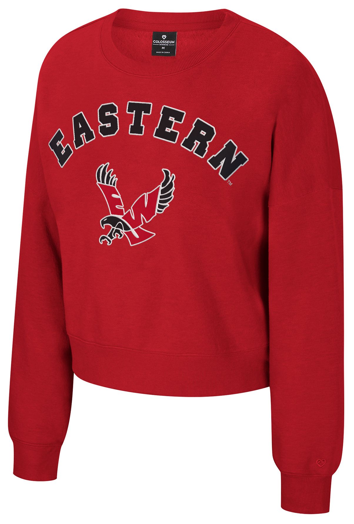 Colosseum Women's Eastern Washington Eagles Red Crewneck Sweatshirt
