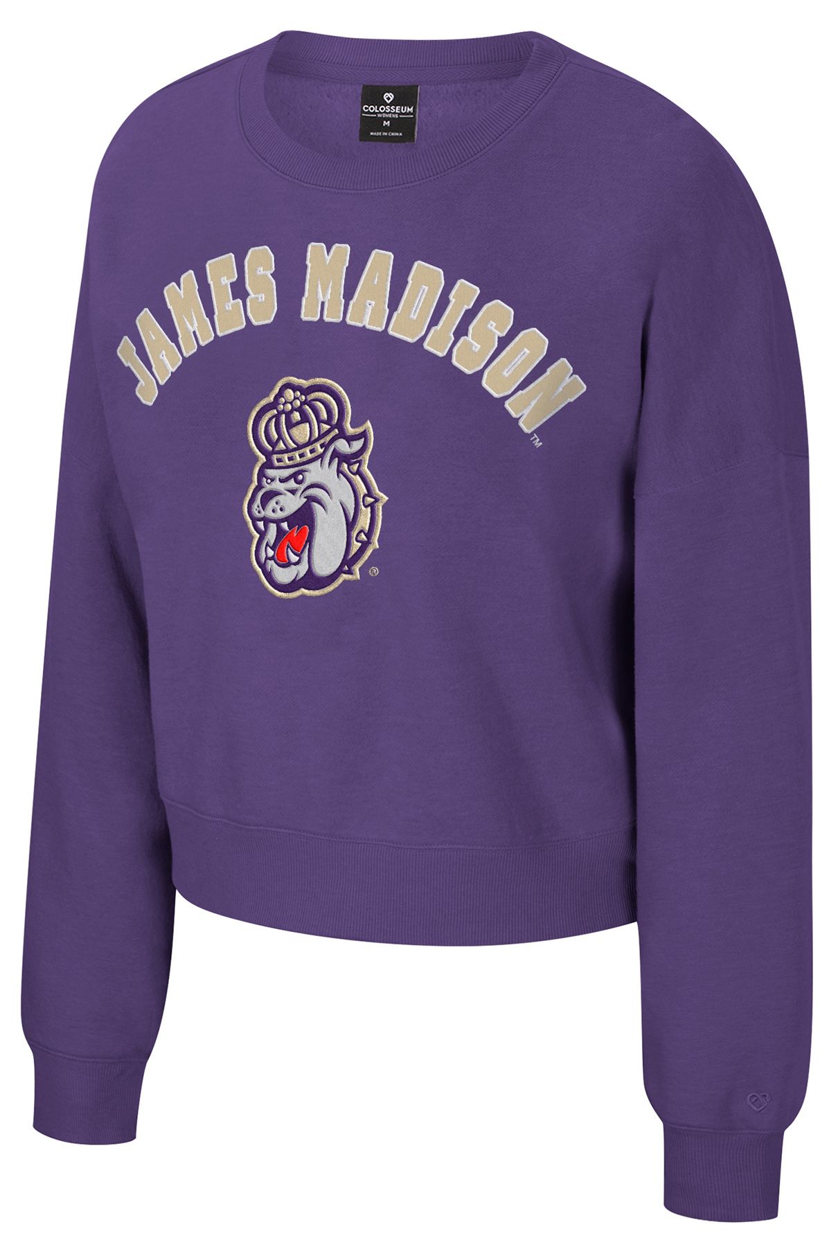 Colosseum Women's James Madison Dukes Purple Crewneck Sweatshirt