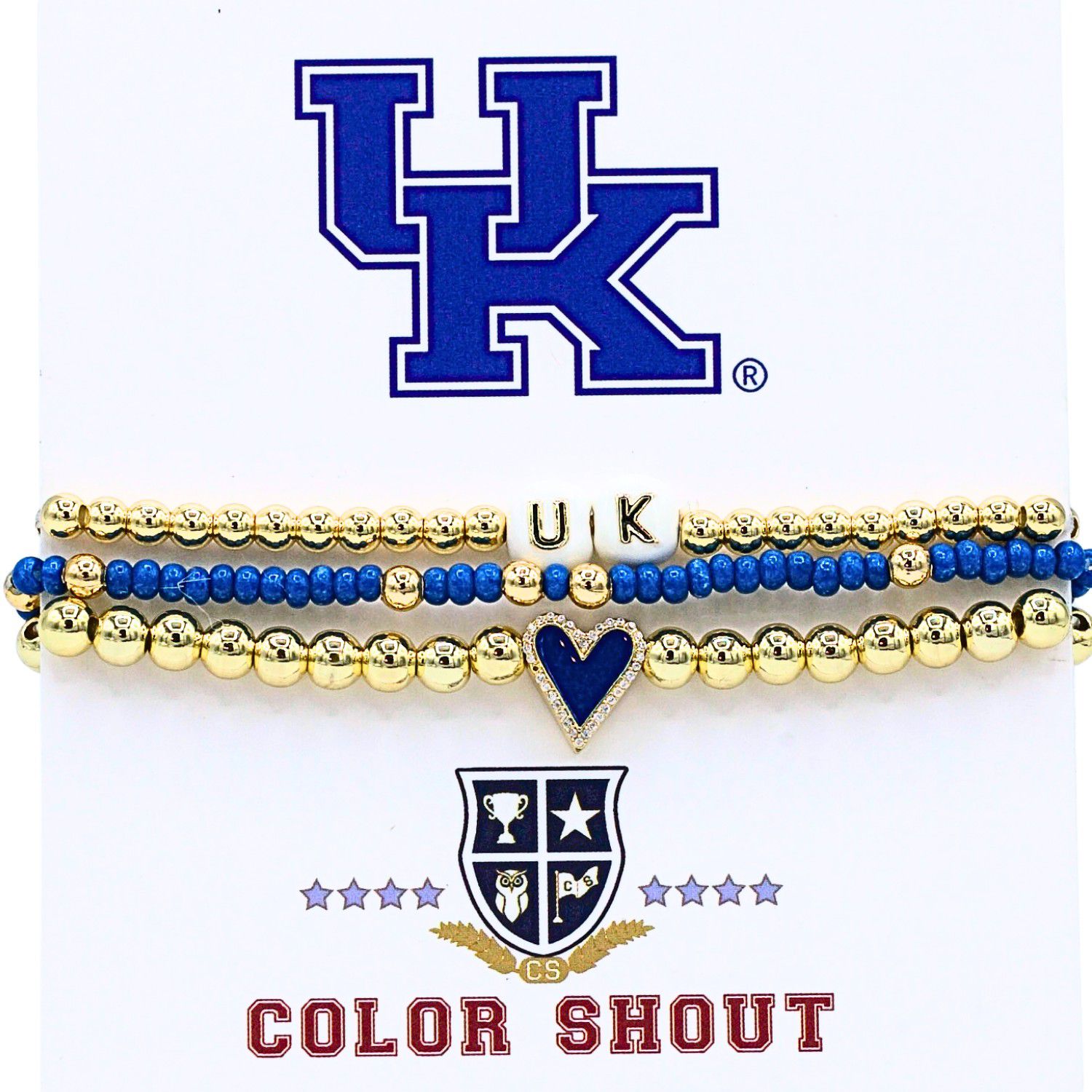 Color Shout Women's Kentucky Love My College Bracelet Stack