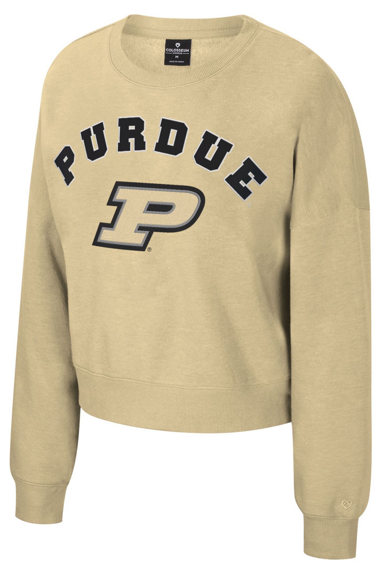 Colosseum Women's Purdue Boilermakers Vegas Gold Crewneck Sweatshirt