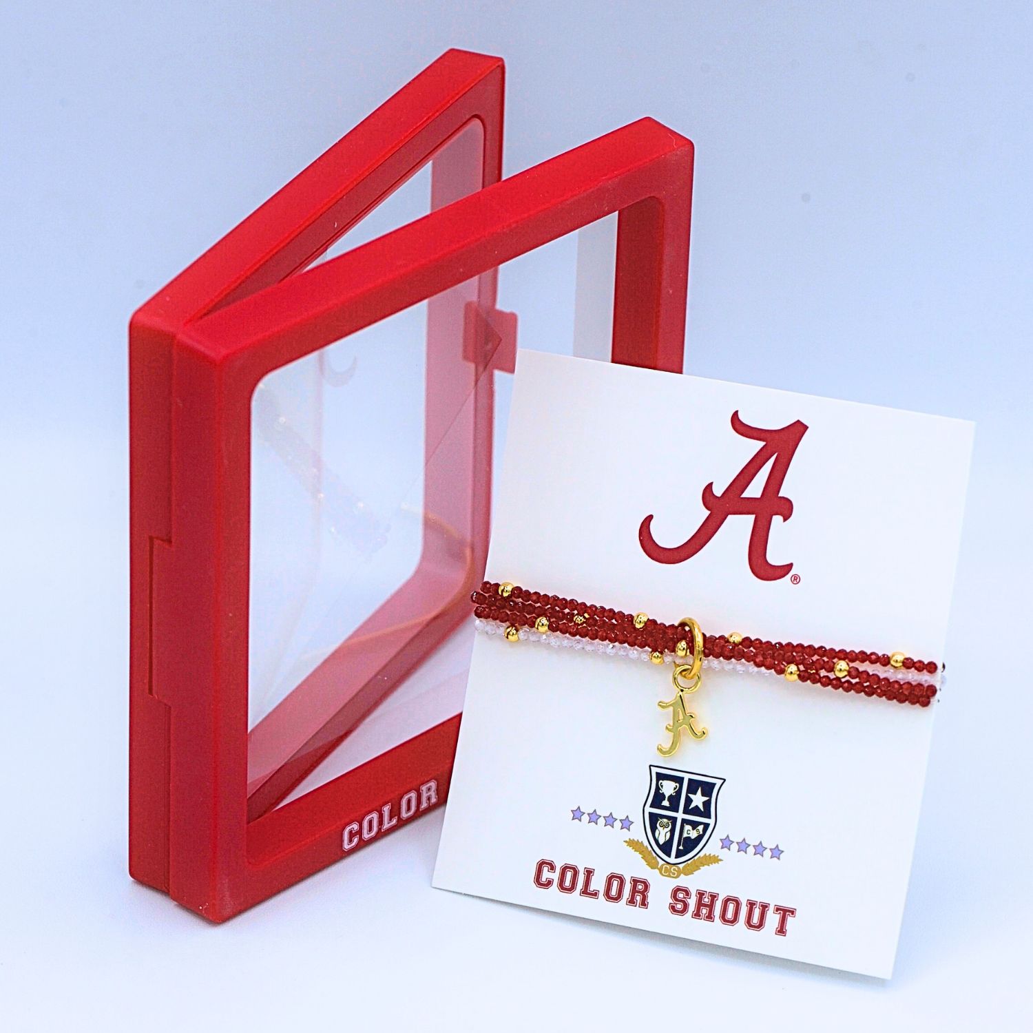 Color Shout Alabama Crimson Tide Logo Bracelet Set
