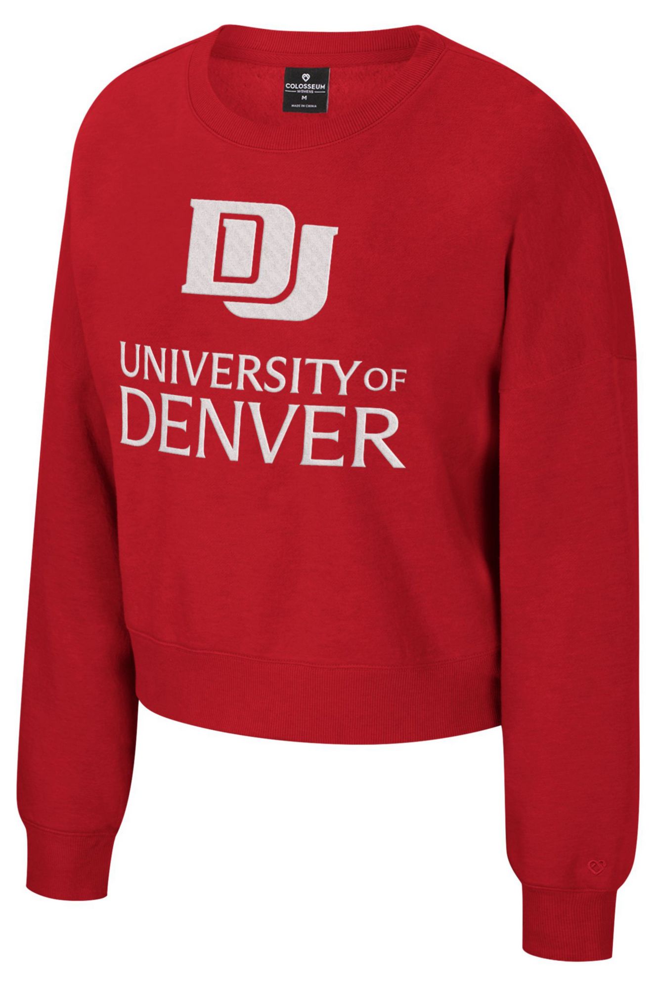Colosseum Women's Denver Pioneers Cardinal Crewneck Sweatshirt