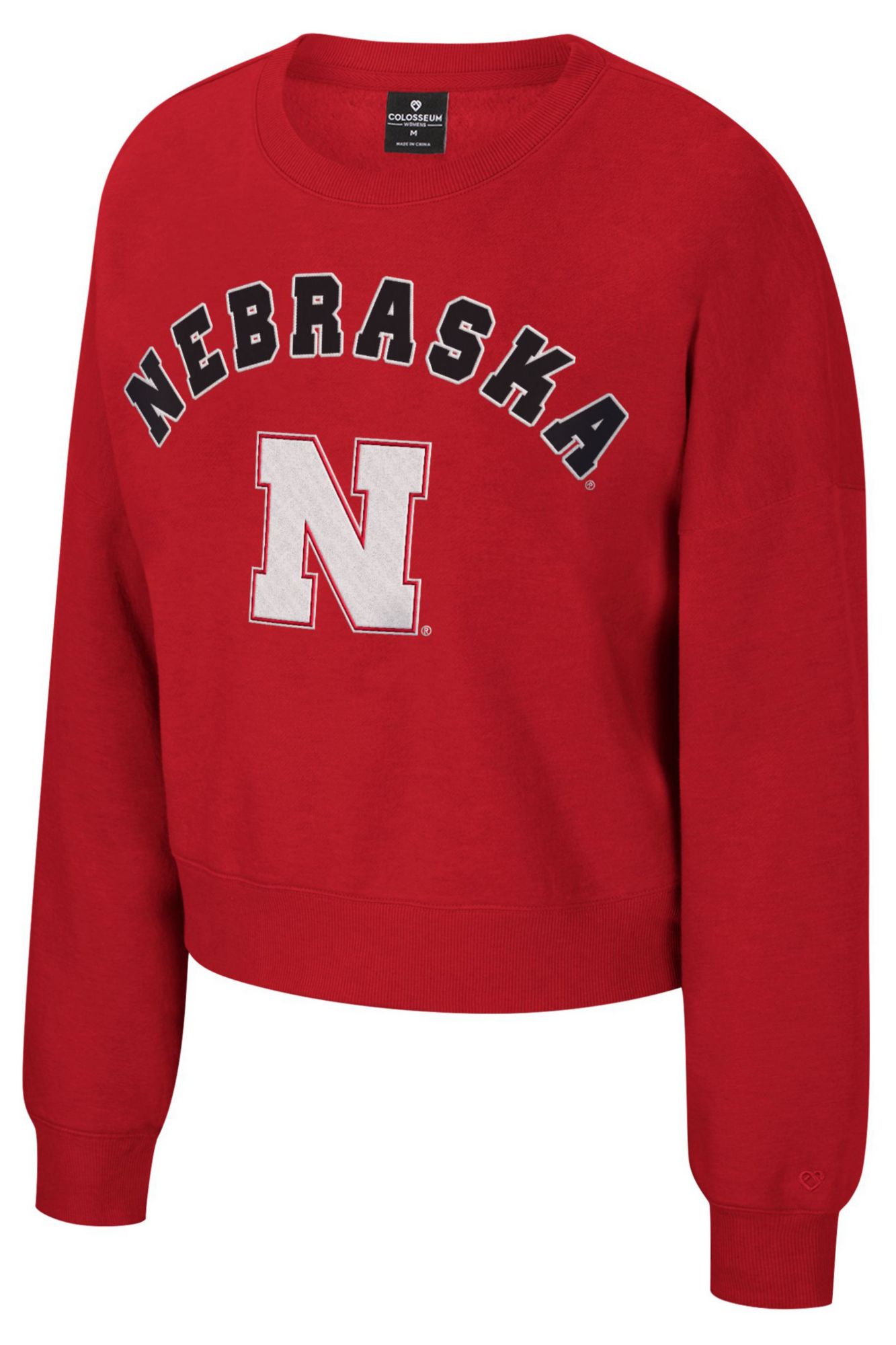 Colosseum Women's Nebraska Cornhuskers Red Crewneck Sweatshirt