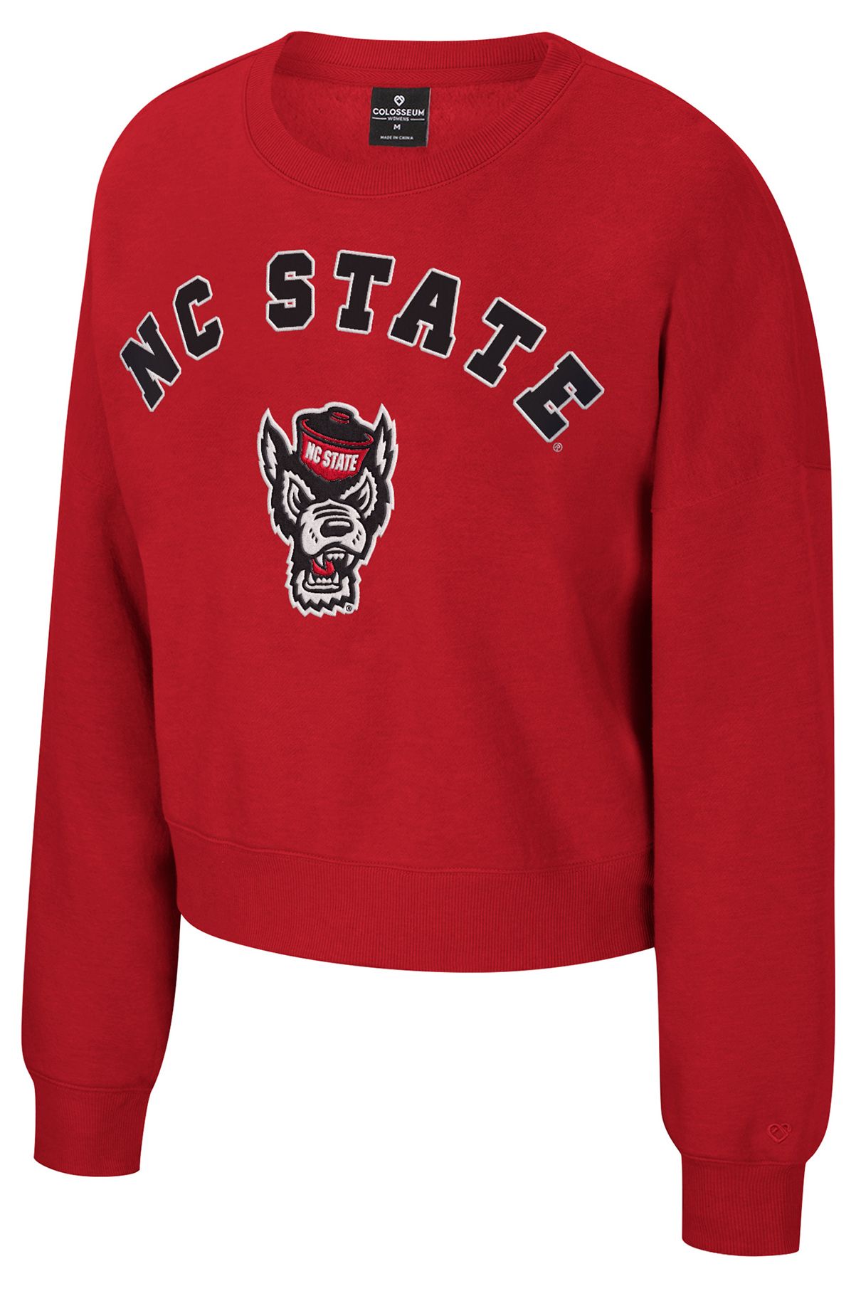 Colosseum Women's NC State Wolfpack Red Crewneck Sweatshirt