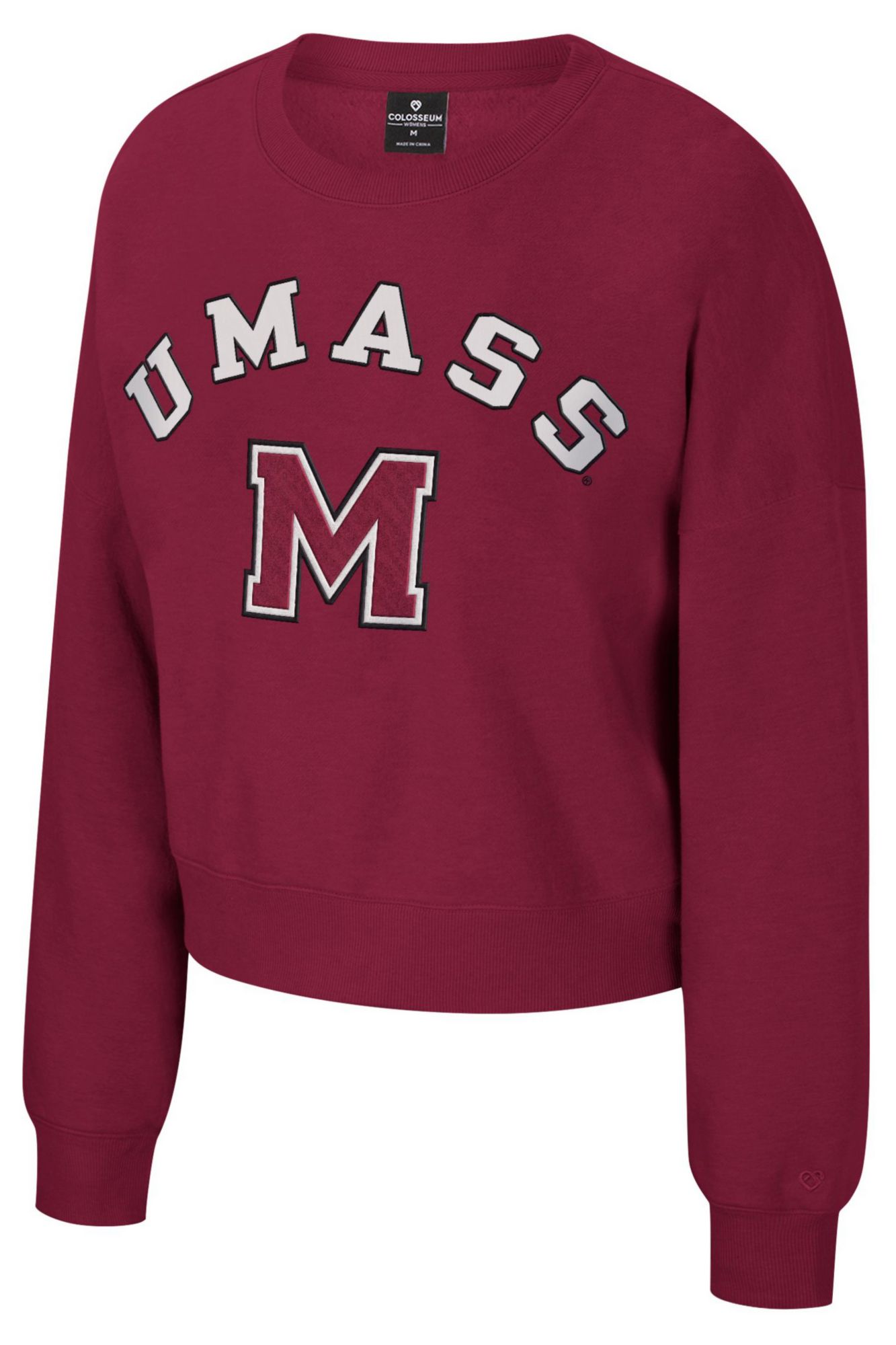 Colosseum Women's UMass Minutemen Garnet Crewneck Sweatshirt