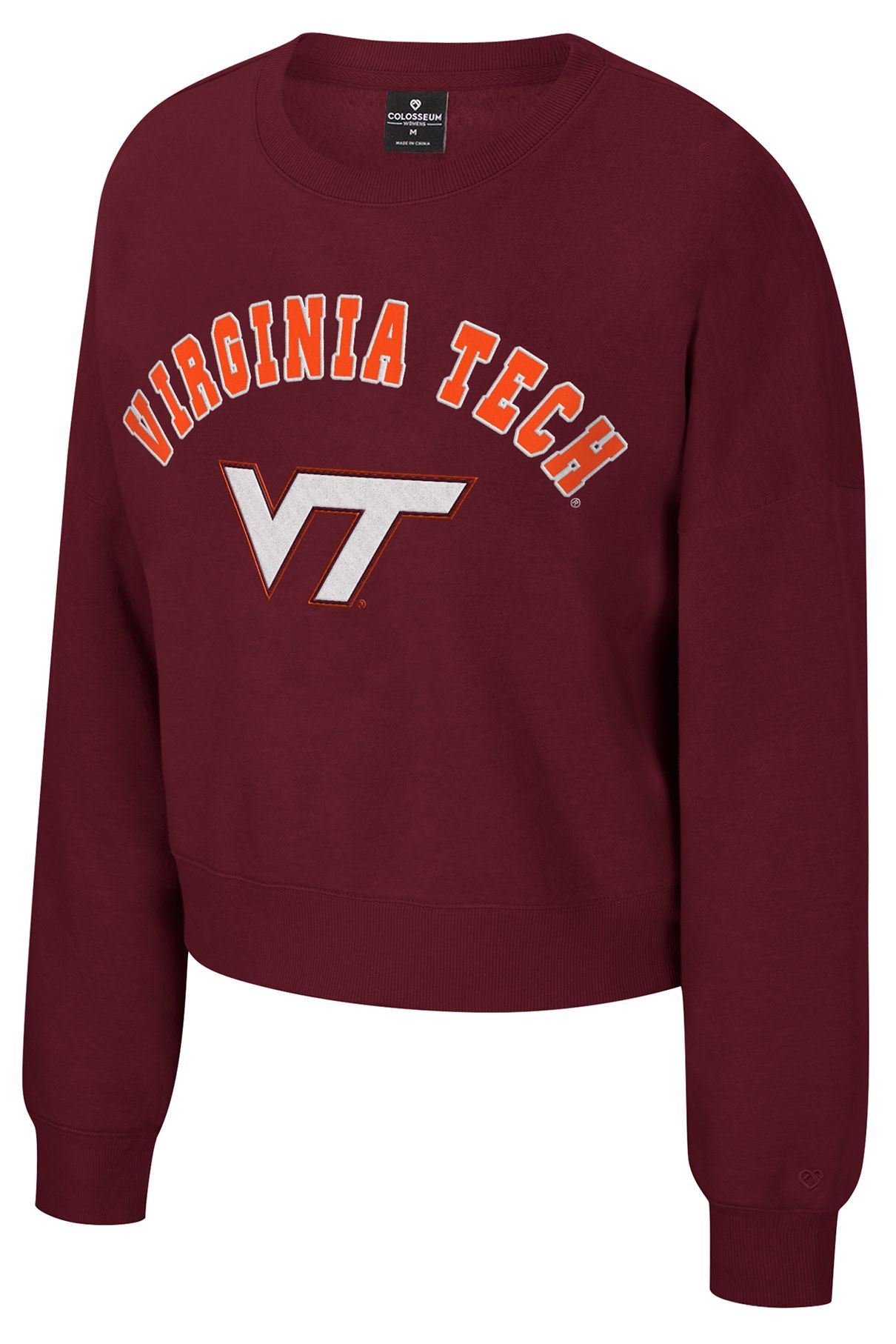 Colosseum Women's Virginia Tech Hokies Maroon Crewneck Sweatshirt