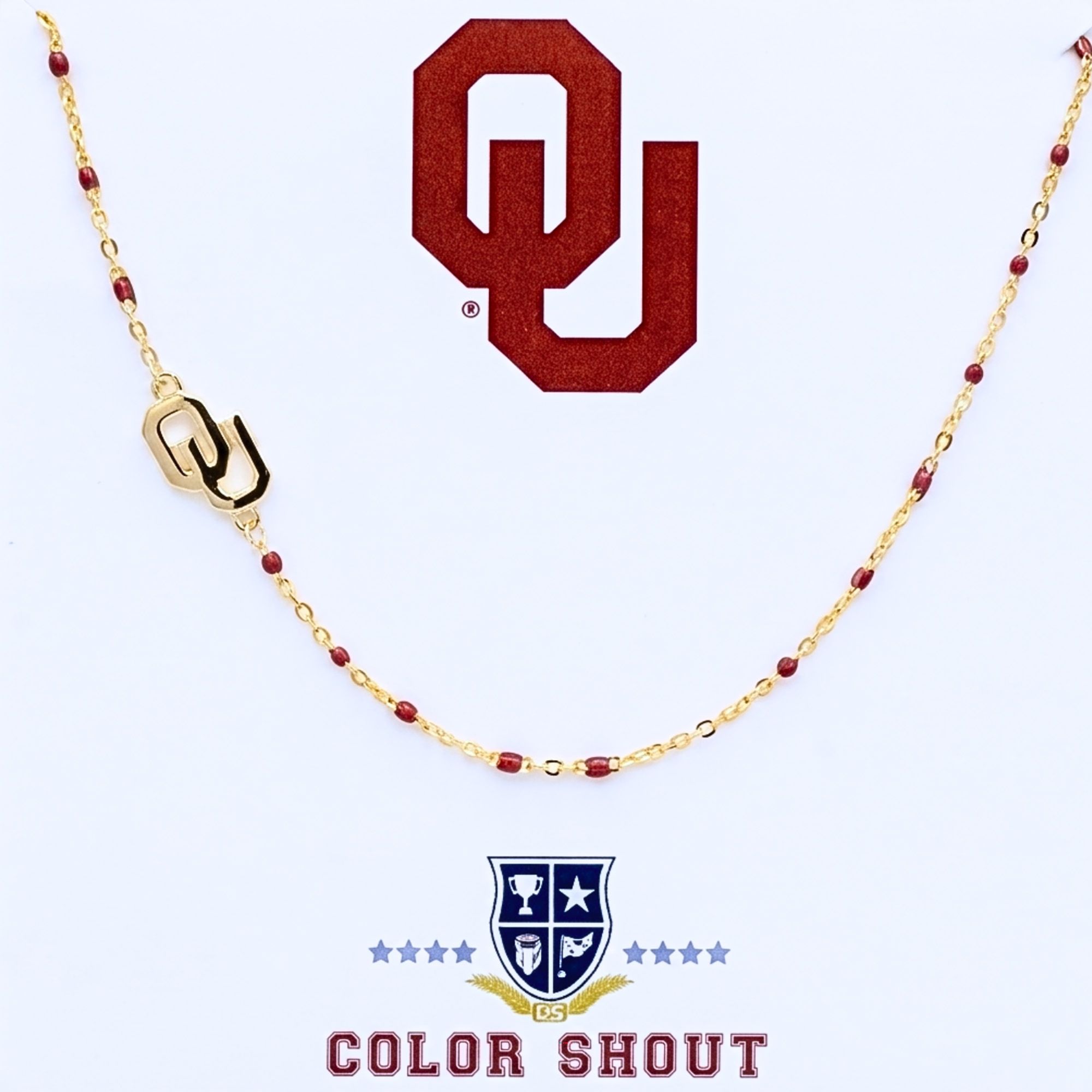 Color Shout Oklahoma Sooners Logo Necklace