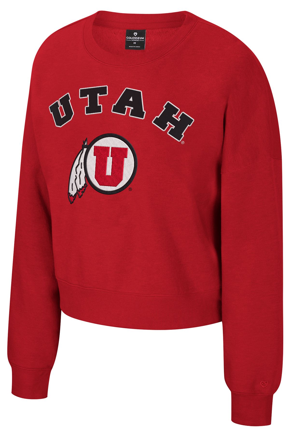 Colosseum Women's Utah Utes Red Crewneck Sweatshirt