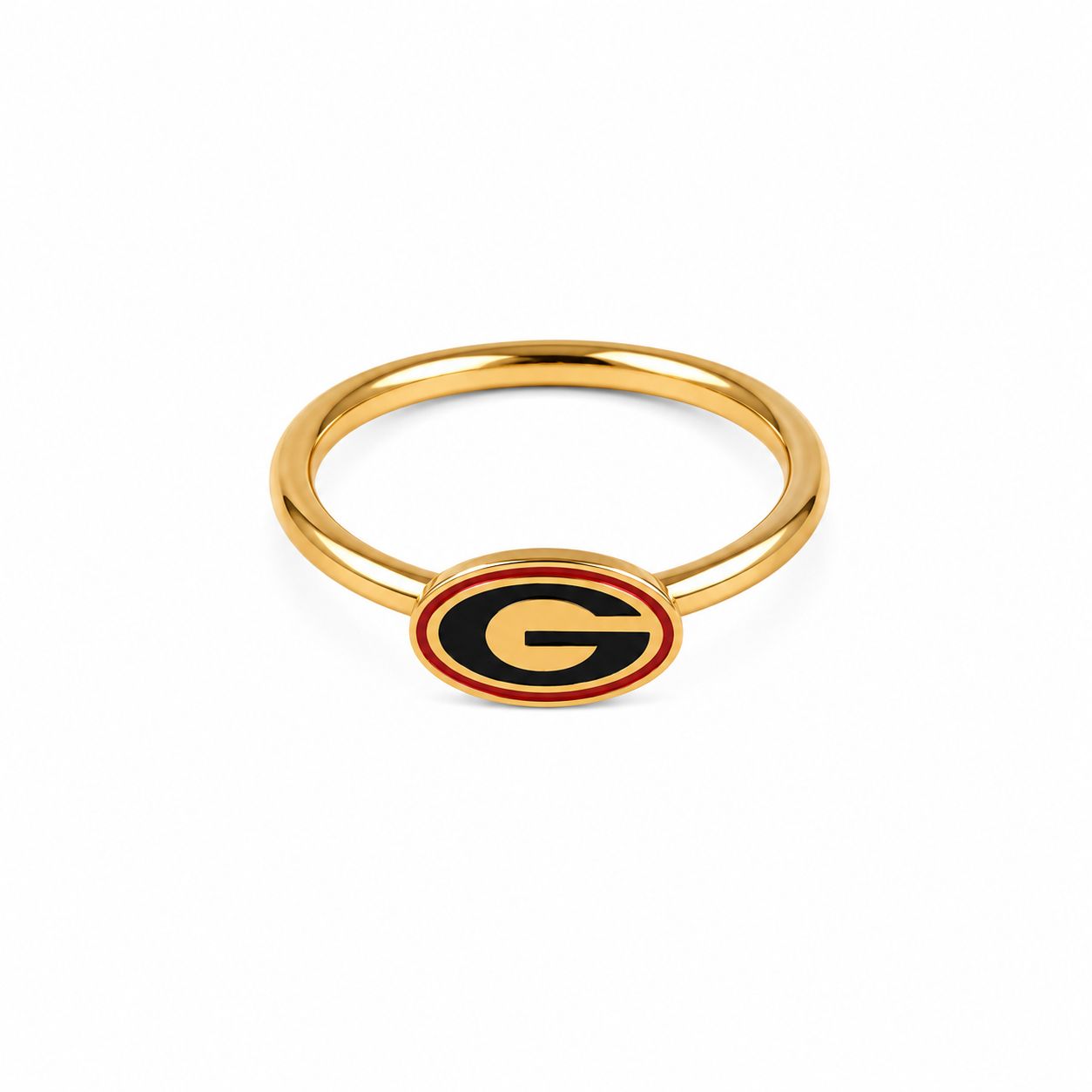 Color Shout Georgia Bulldogs Logo Stack Ring Set Size Six