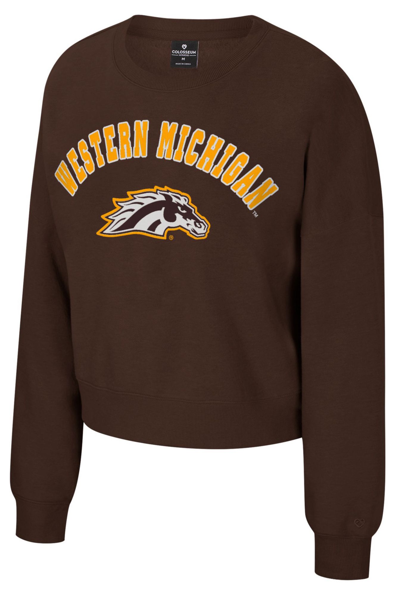 Colosseum Women's Western Michigan Broncos Brown Crewneck Sweatshirt