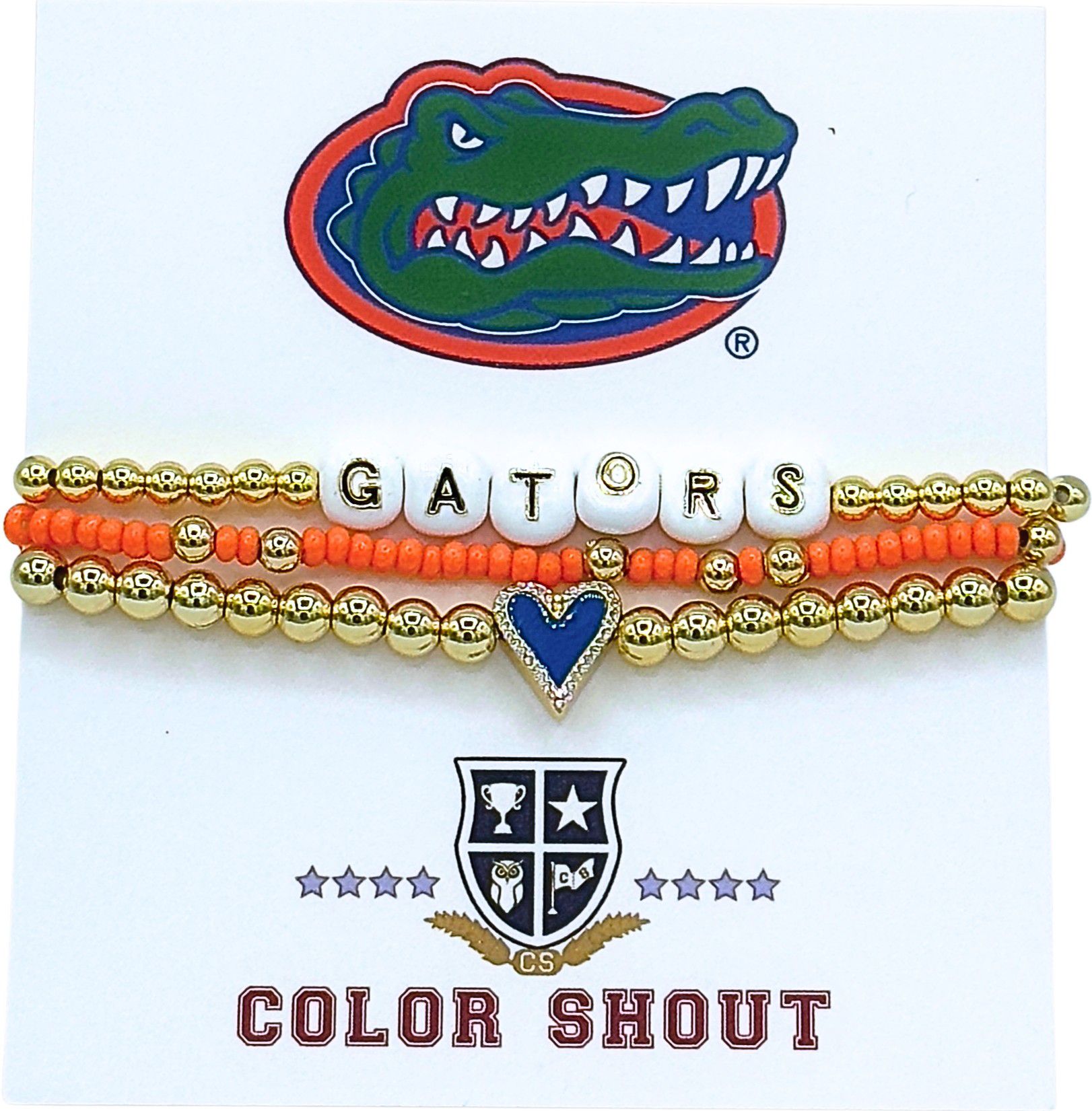 Color Shout Women's University Of Florida Love My College Bracelet Stack