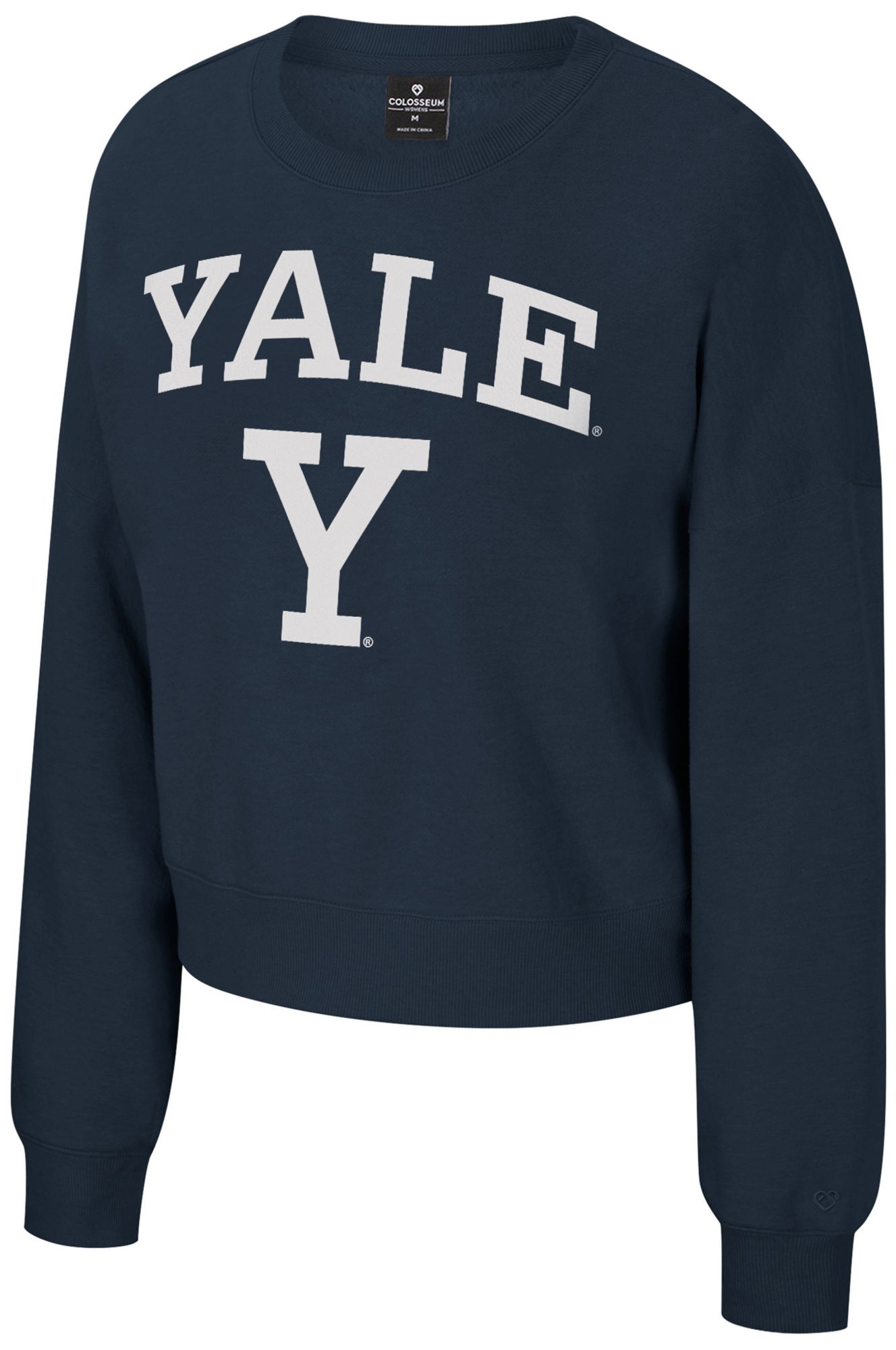 Colosseum Women's Yale Bulldogs Navy Crewneck Sweatshirt