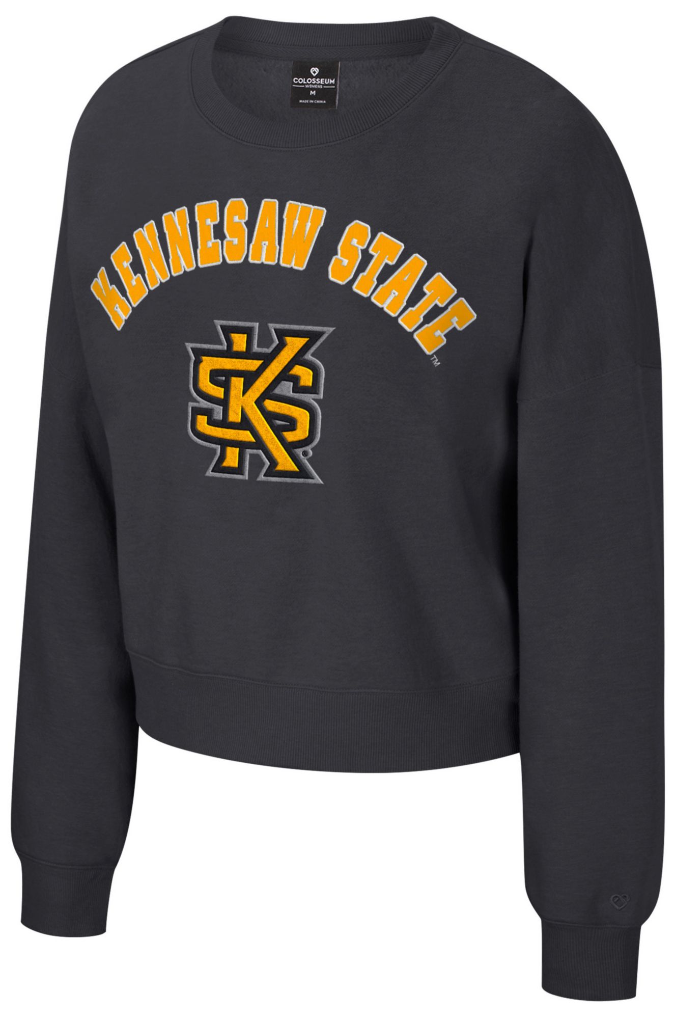 Colosseum Women's Kennesaw State Owls Black Crewneck Sweatshirt