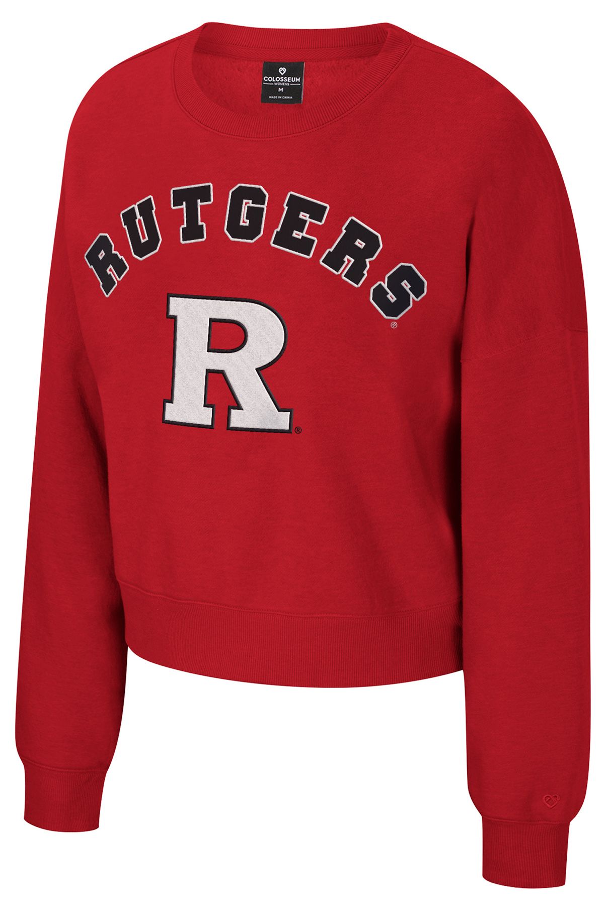 Colosseum Women's Rutgers Scarlet Knights Red Crewneck Sweatshirt