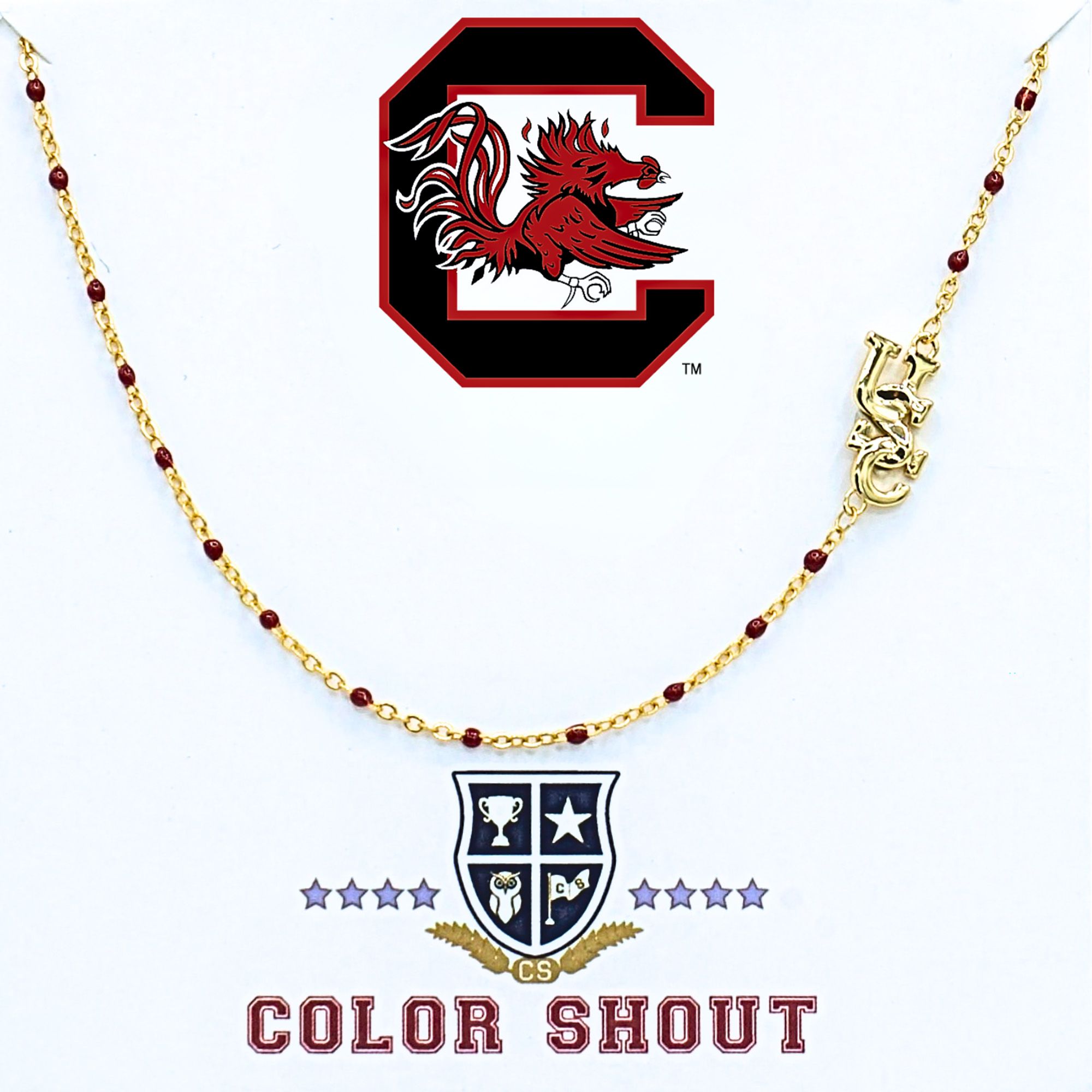 Color Shout South Carolina Gamecocks Logo Necklace