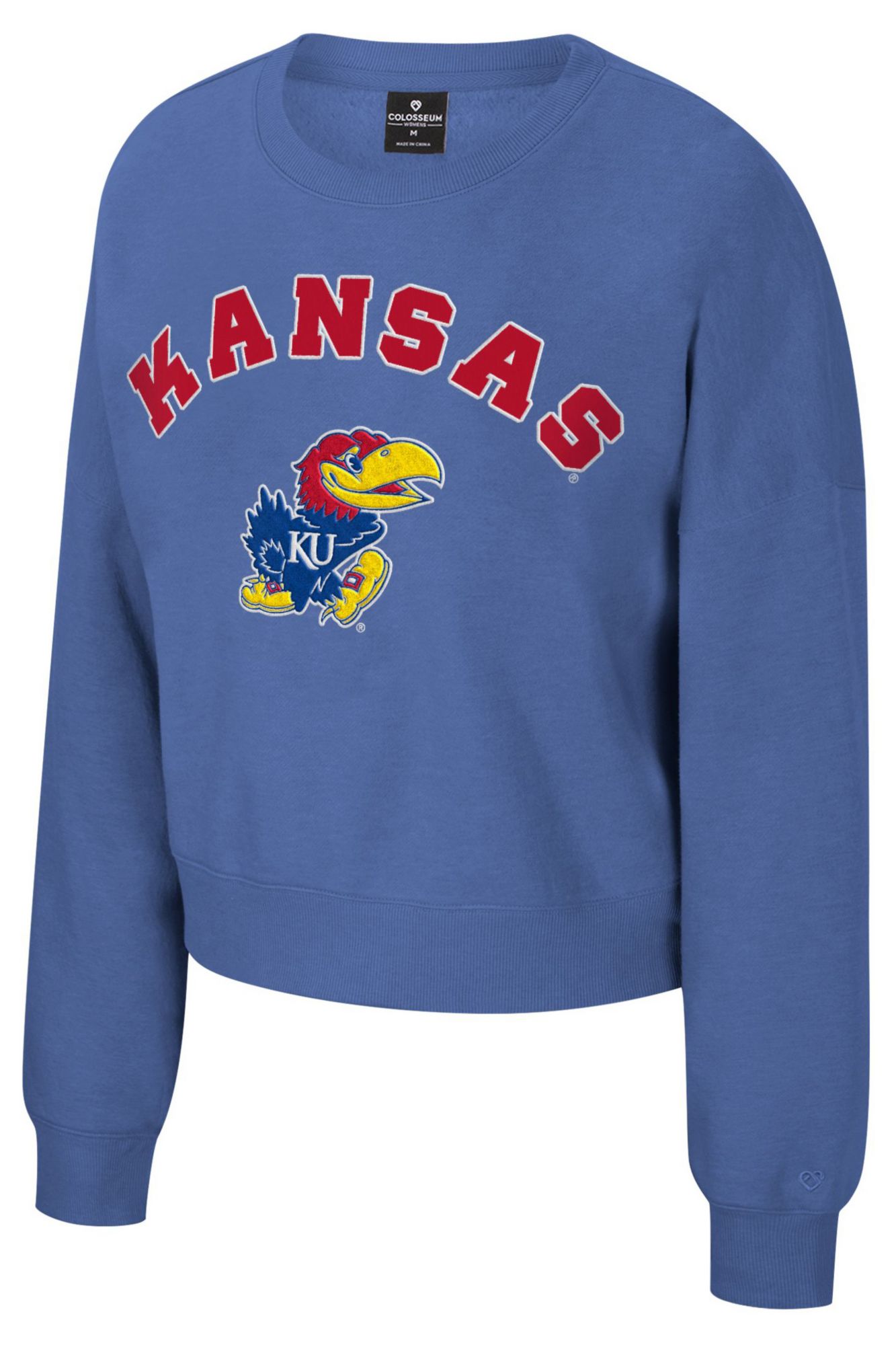 Colosseum Women's Kansas Jayhawks Royal Crewneck Sweatshirt