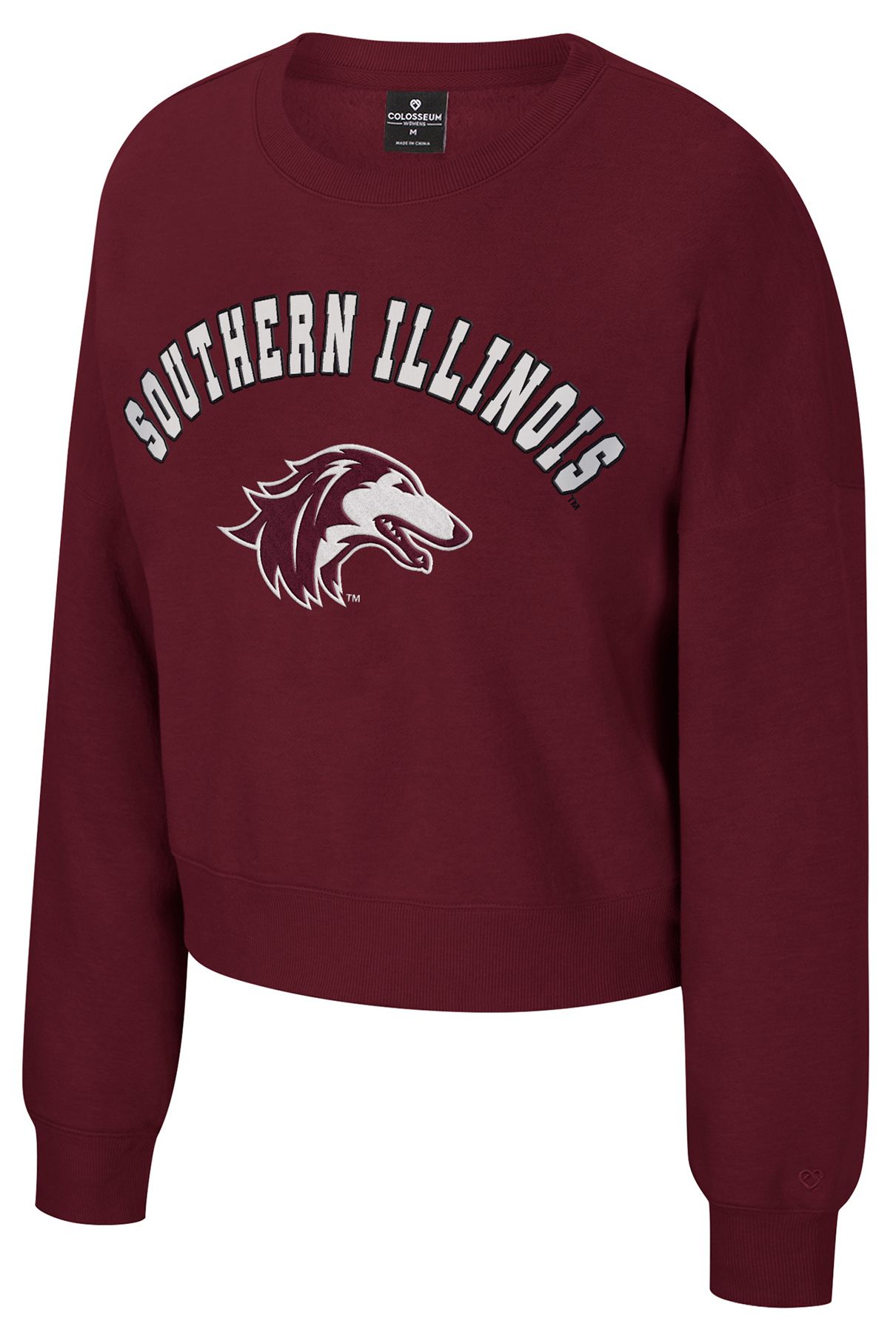Colosseum Women's Southern Illinois Salukis Maroon Crewneck Sweatshirt