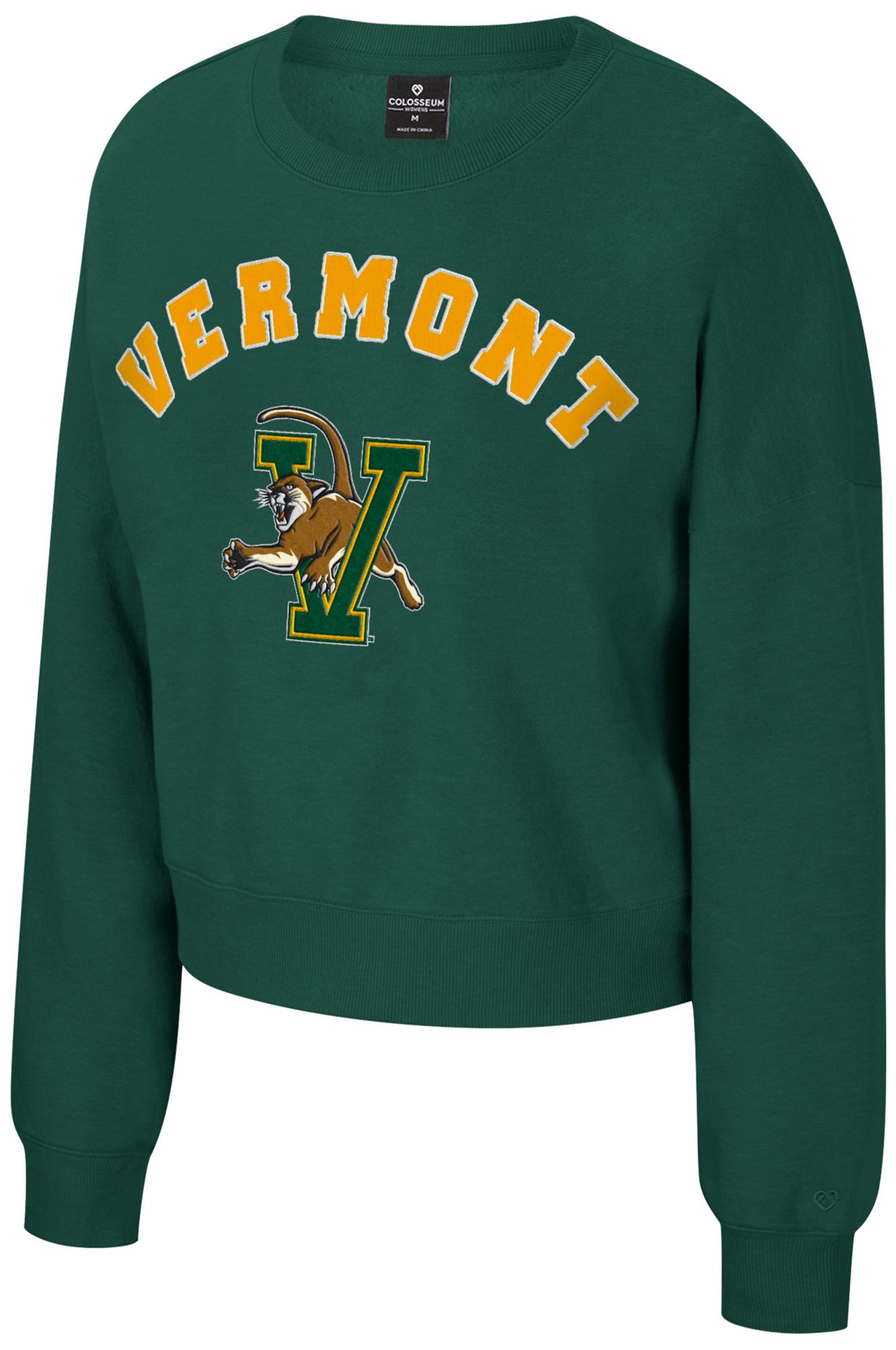 Colosseum Women's Vermont Catamounts Green Crewneck Sweatshirt