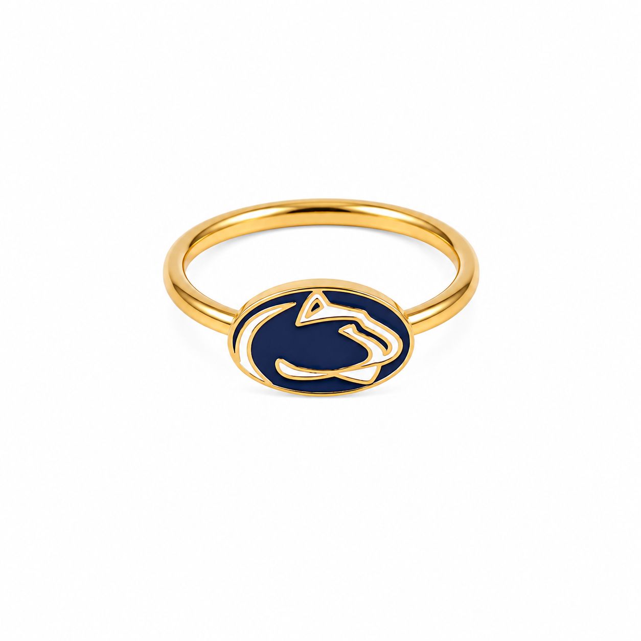 Color Shout Penn State Nittany Lions Logo Stack Ring Set Size Seven