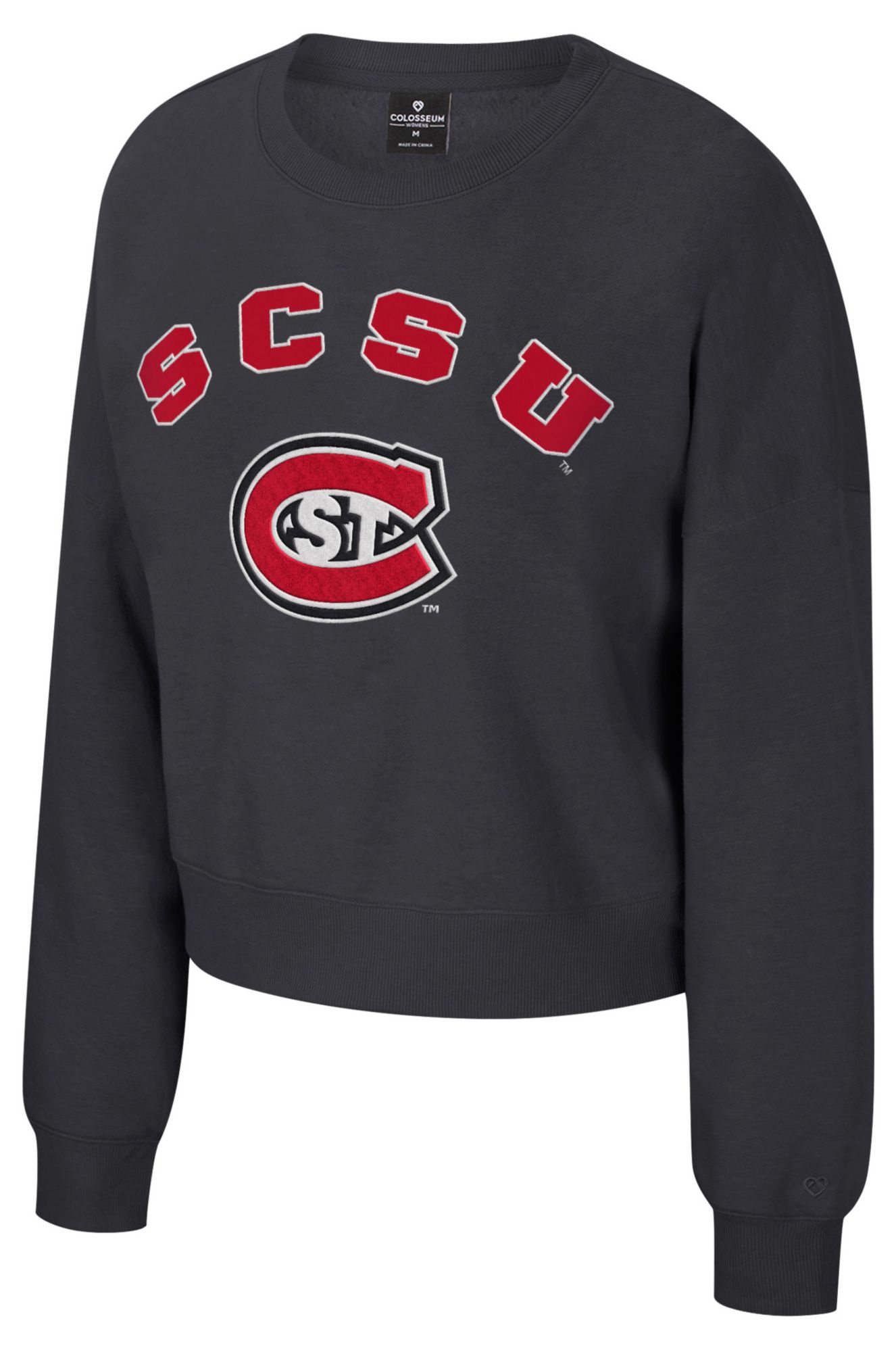 Colosseum Women's St. Cloud State Huskies Black Crewneck Sweatshirt