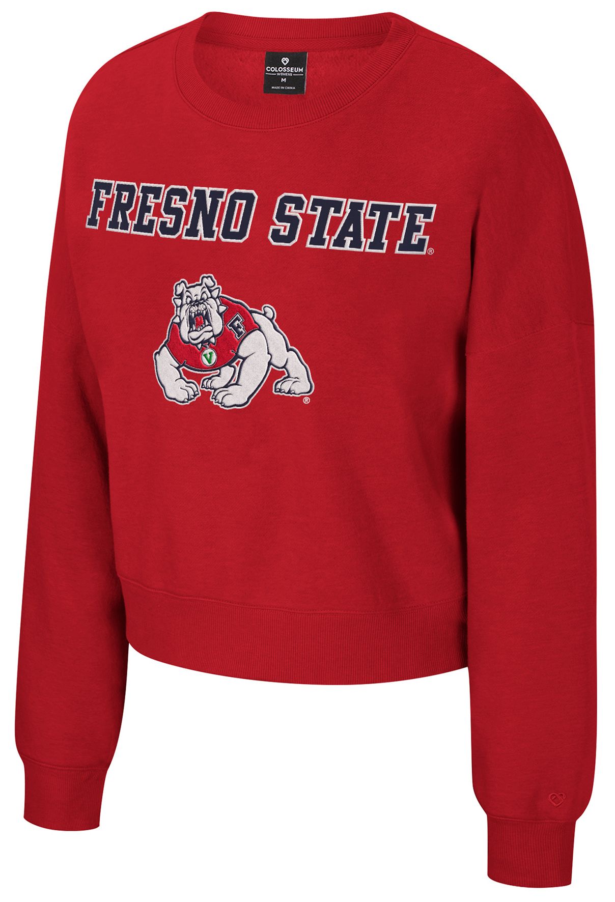 Colosseum Women's Fresno State Bulldogs Red Crewneck Sweatshirt