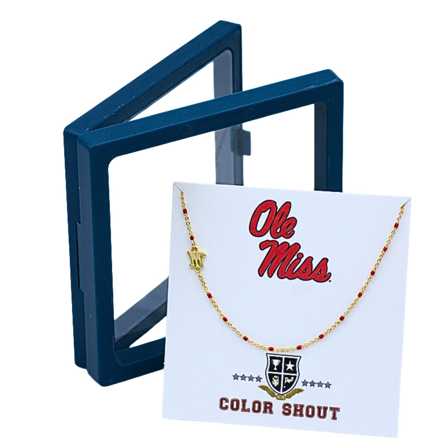 Color Shout Ole Miss Rebels Logo Necklace