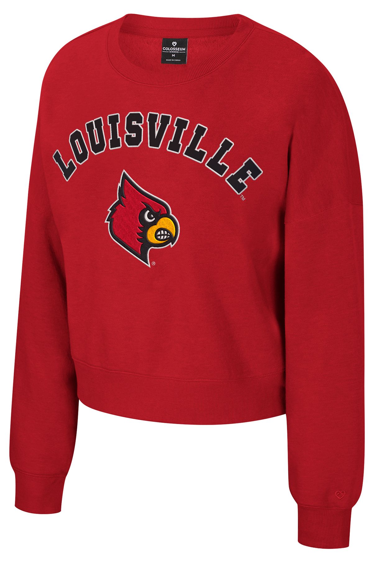 Colosseum Women's Louisville Cardinals Red Crewneck Sweatshirt