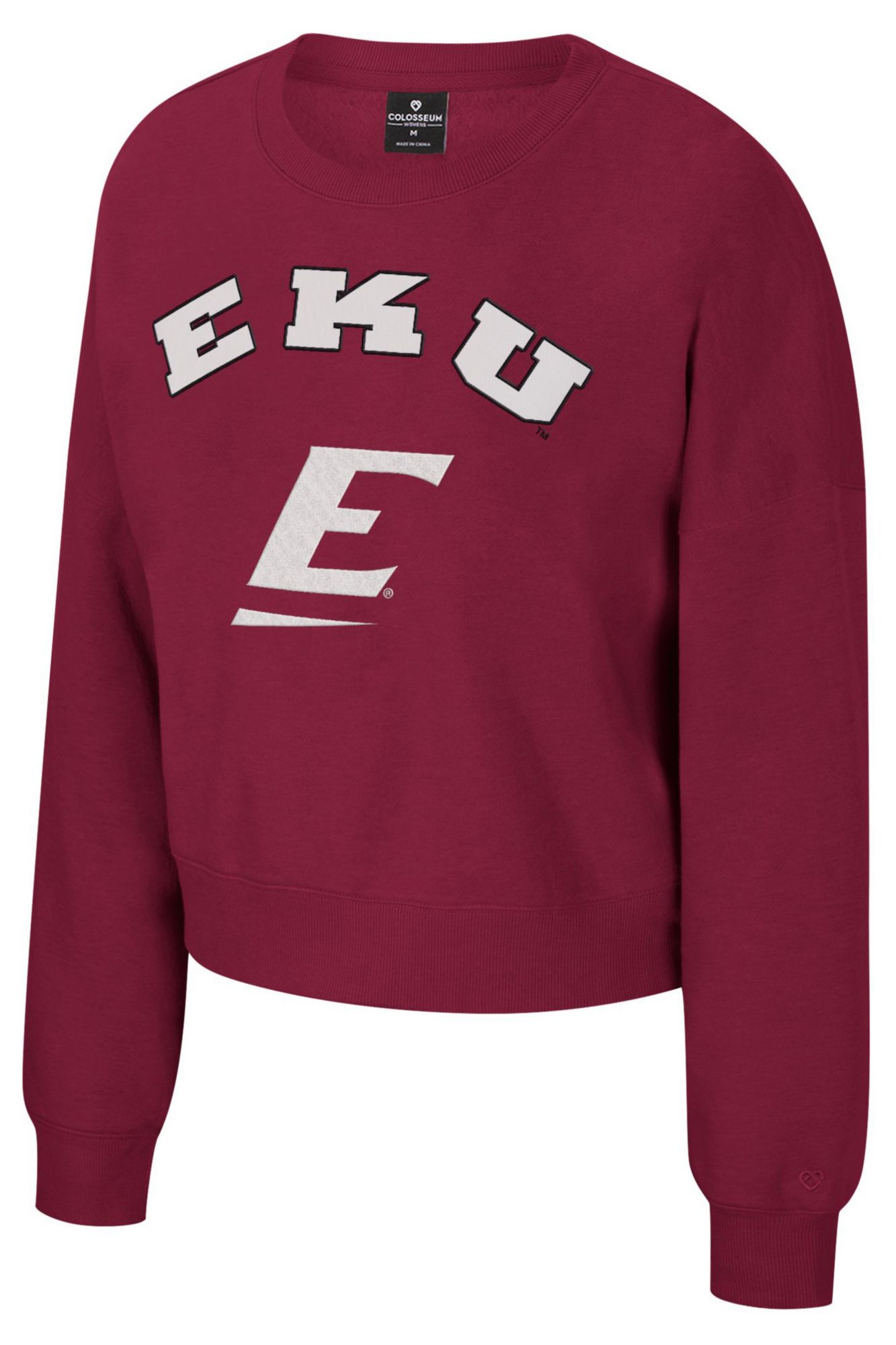 Colosseum Women's Eastern Kentucky Colonels Garnet Crewneck Sweatshirt