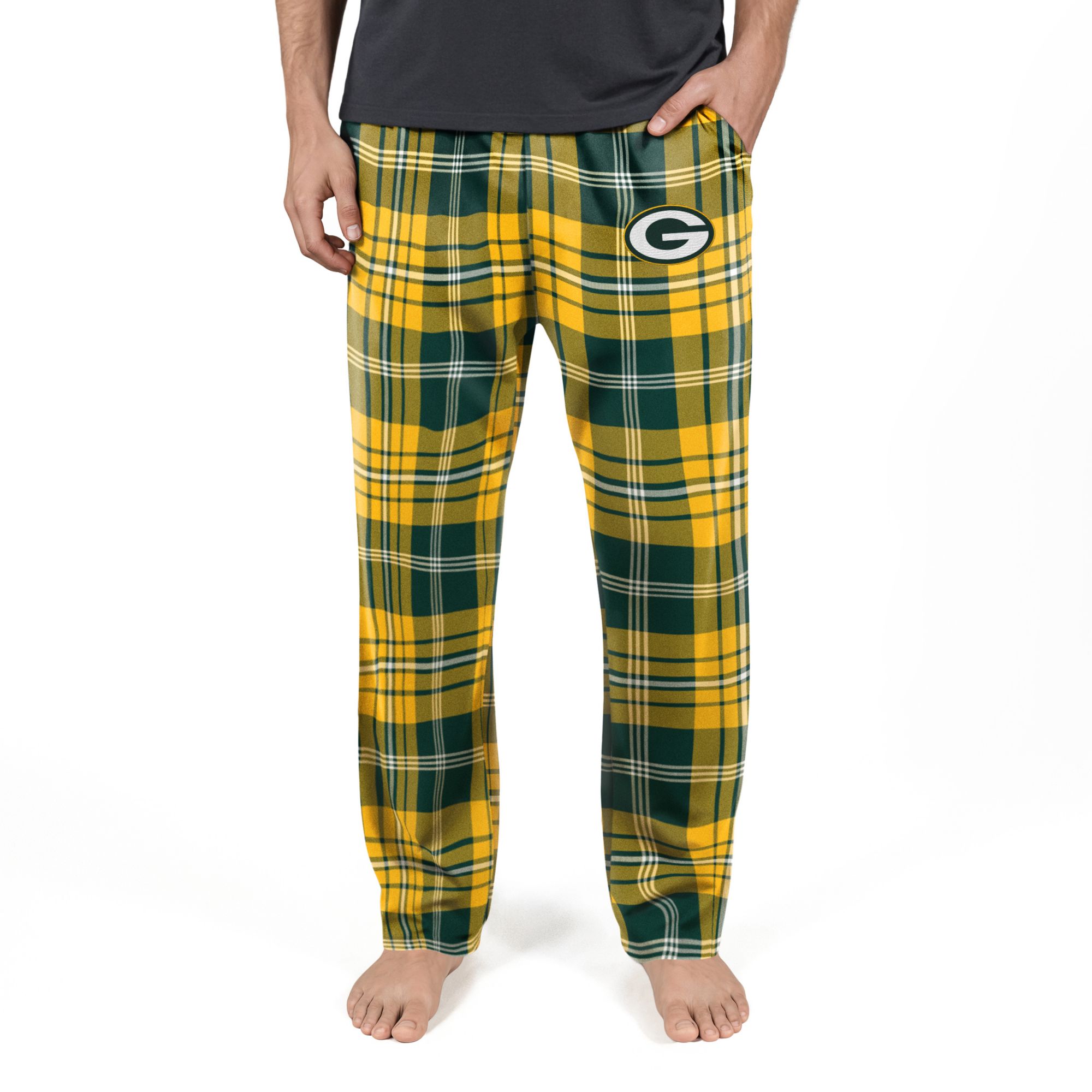 Concepts Sport Men's Green Bay Packers Peak Flannel Pants