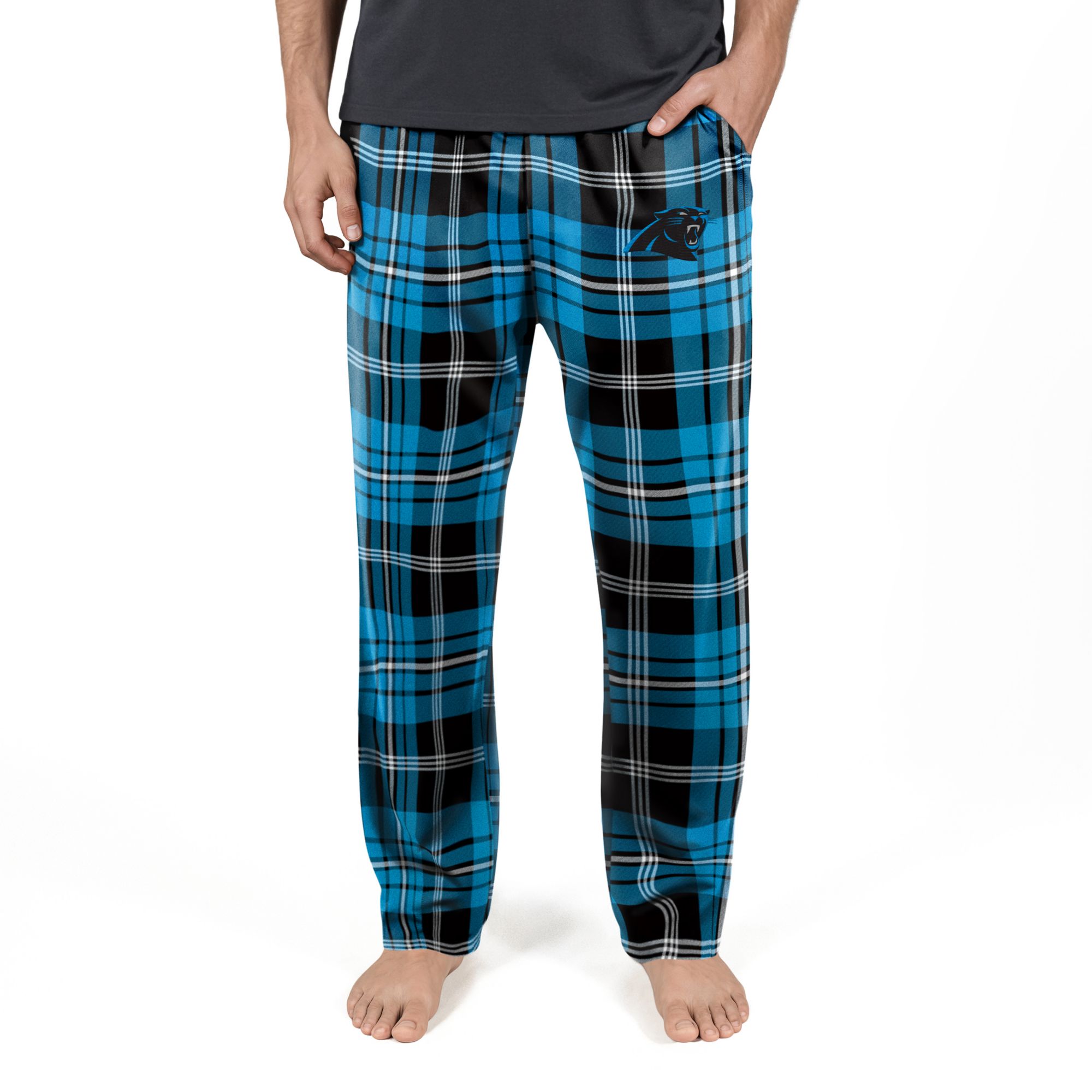 Concepts Sport Men's Carolina Panthers Peak Flannel Pants
