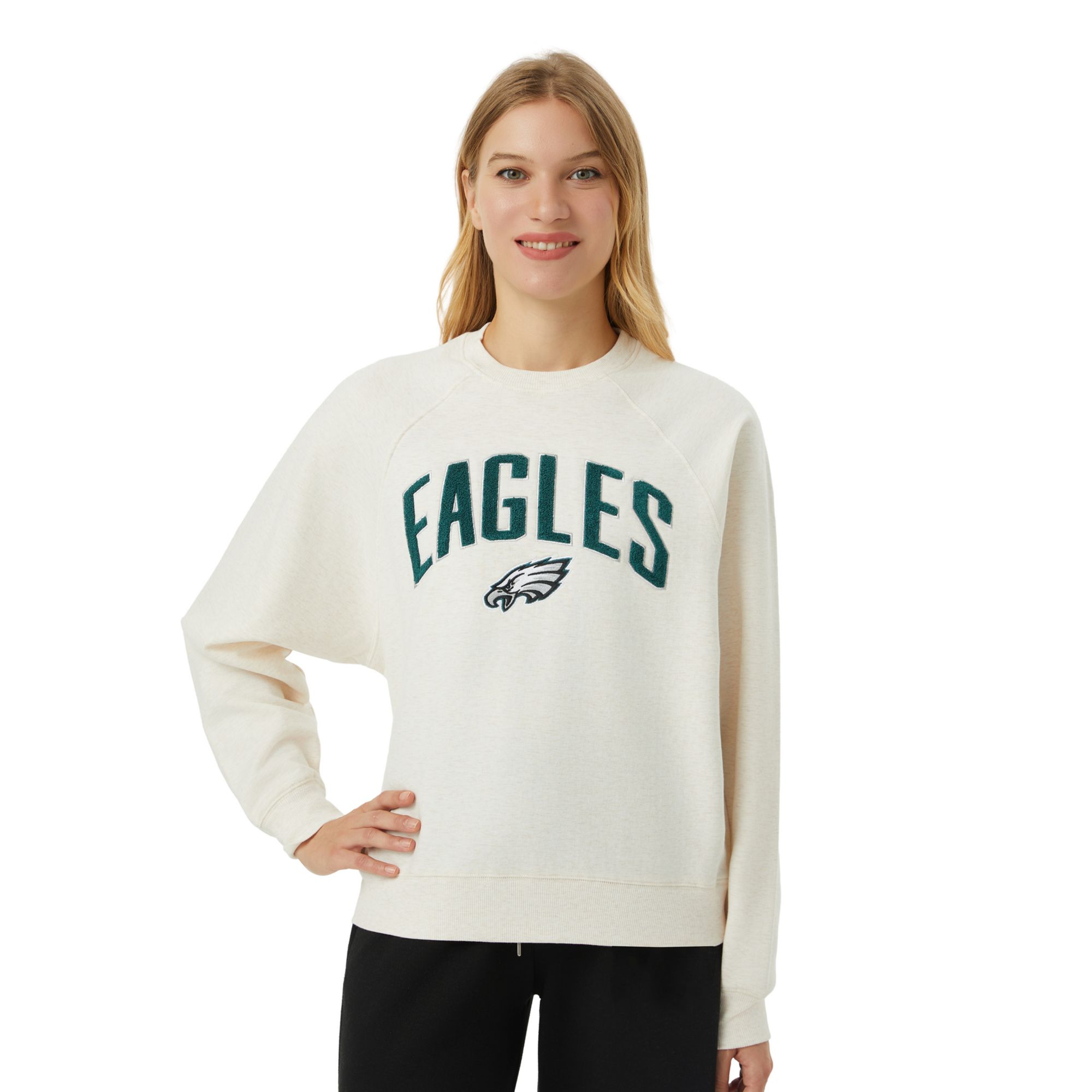 Concepts Sport Women's Philadelphia Eagles Broadway Crewneck Sweatshirt