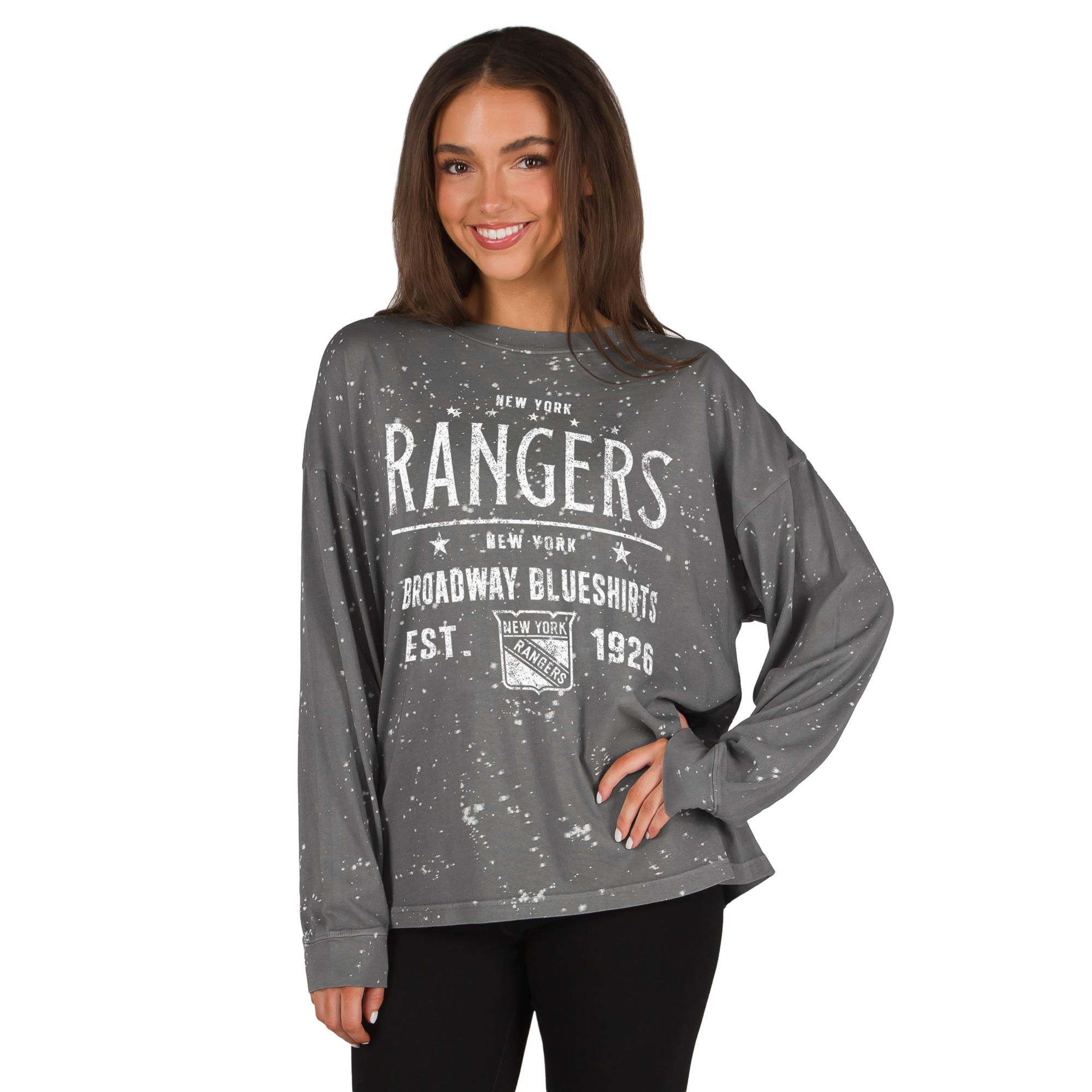 Concepts Sport Women's New York Rangers Charcoal Long Sleeve Shirt