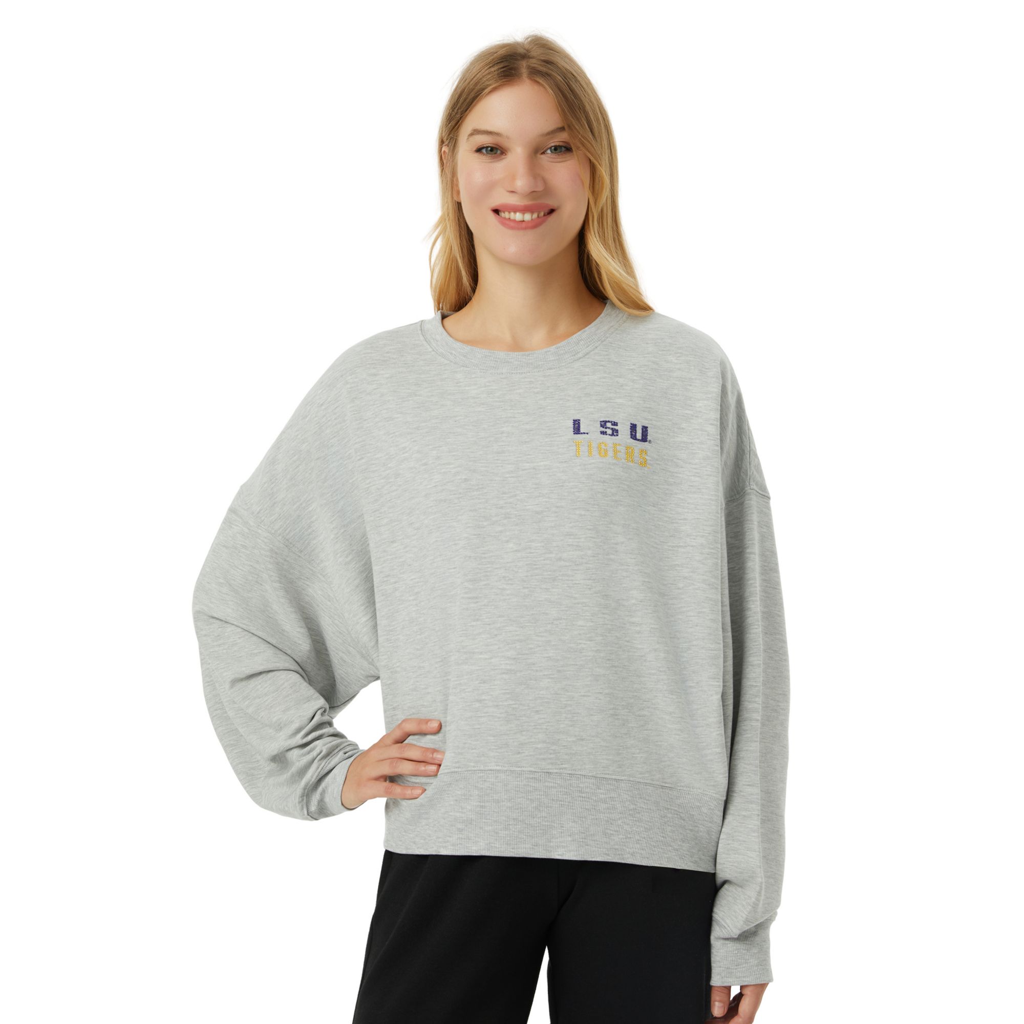 Concepts Sport Women's LSU Tigers Rhumba Crewneck Sweatshirt