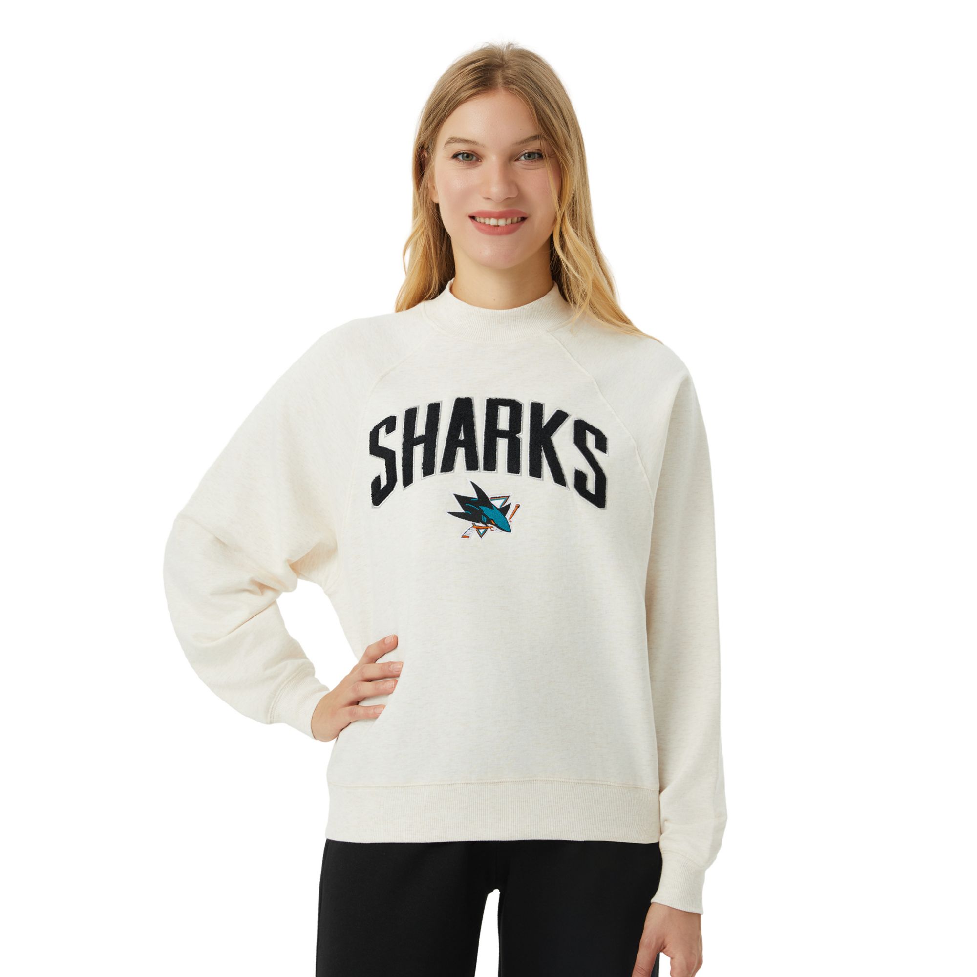 Concepts Sport Women's San Jose Sharks Oatmeal Long Sleeve Shirt
