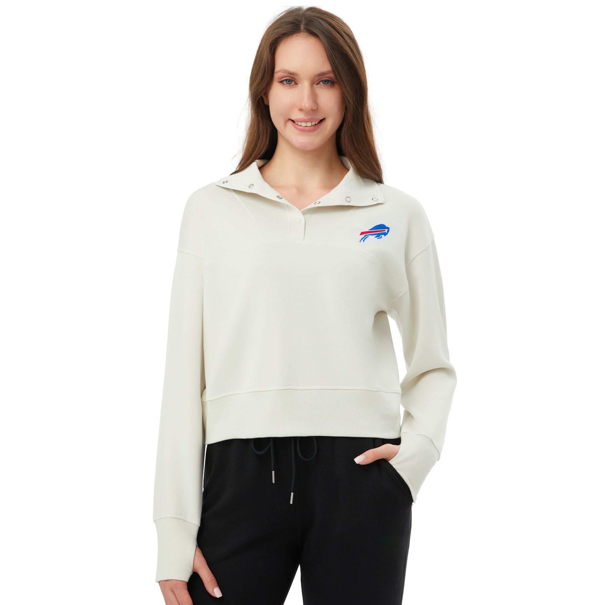 Concepts Sport Women's Buffalo Bills Manor Scuba Crewneck Sweatshirt