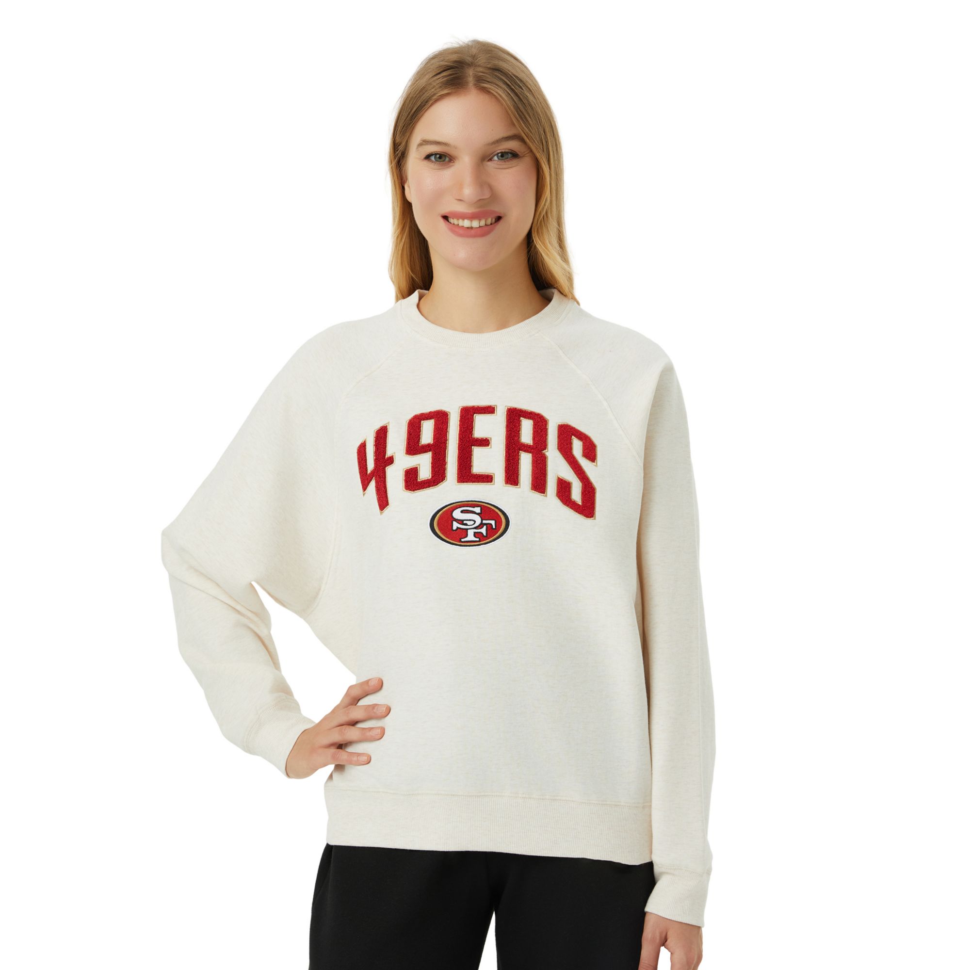 Concepts Sport Women's San Francisco 49ers Manor Scuba Crewneck Sweatshirt