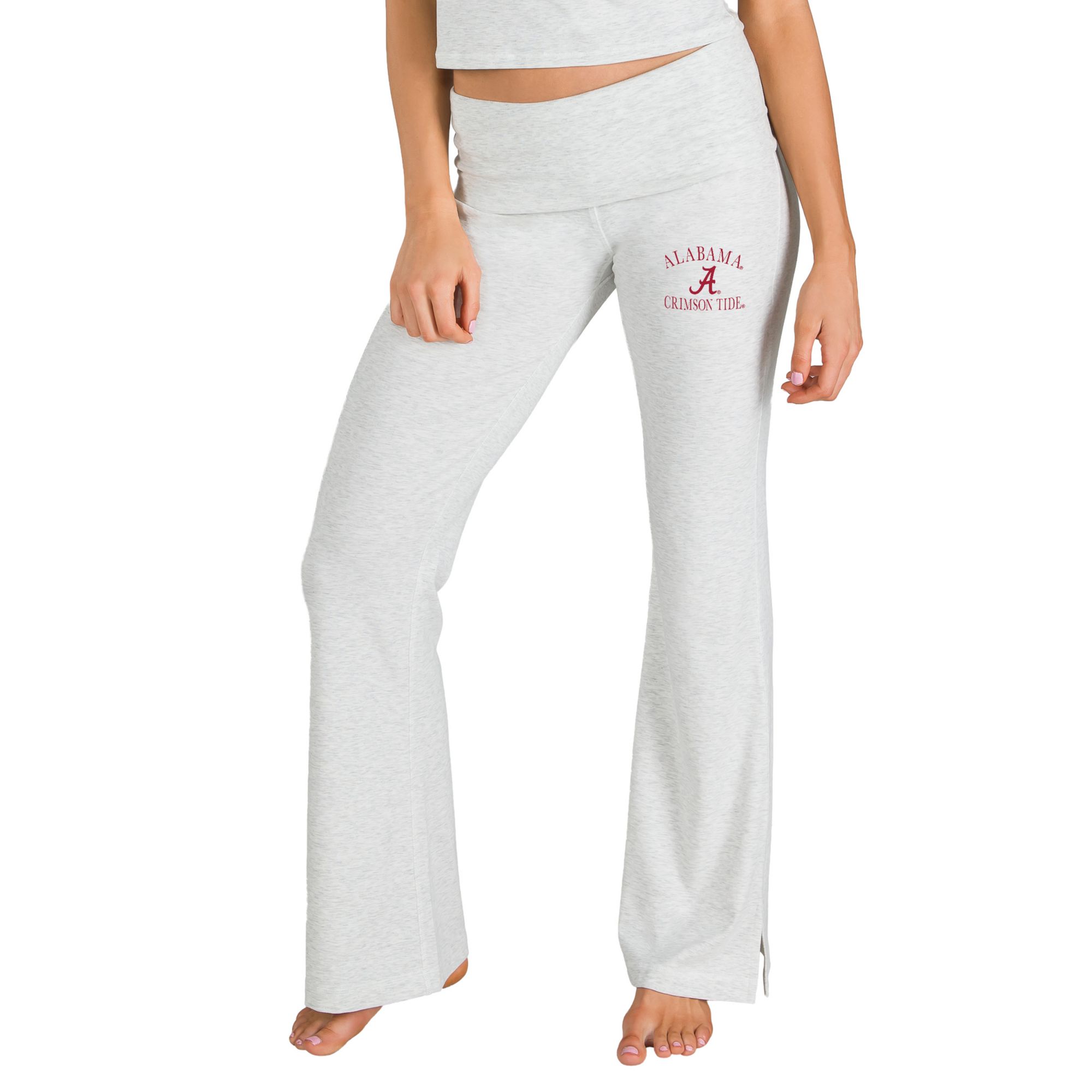 Concepts Sport Women's Alabama Crimson Tide Gray Luxury Lounge Frayed Lounge Pants