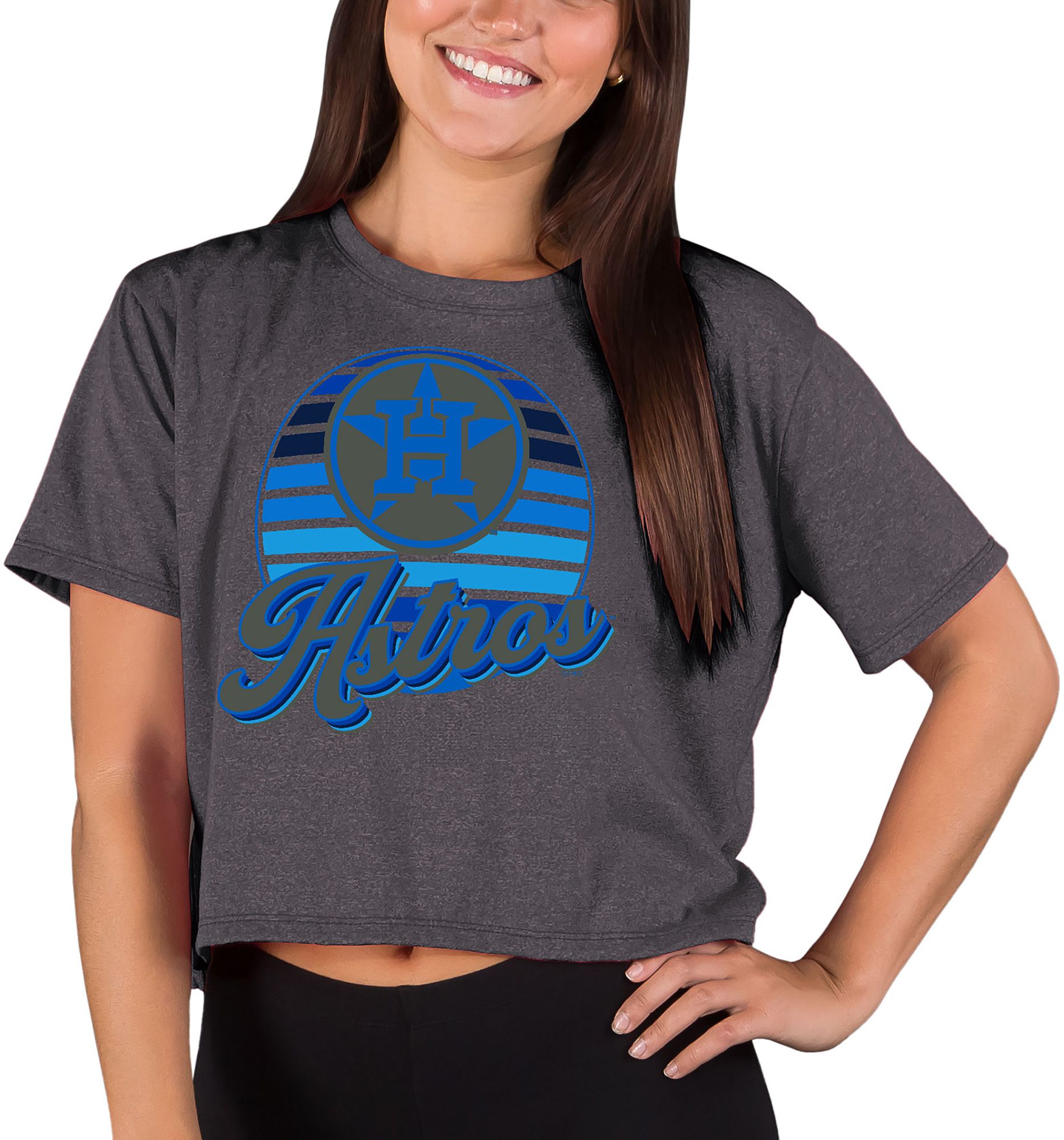 Houston Astros Charcoal Quest Boxy T-Shirt