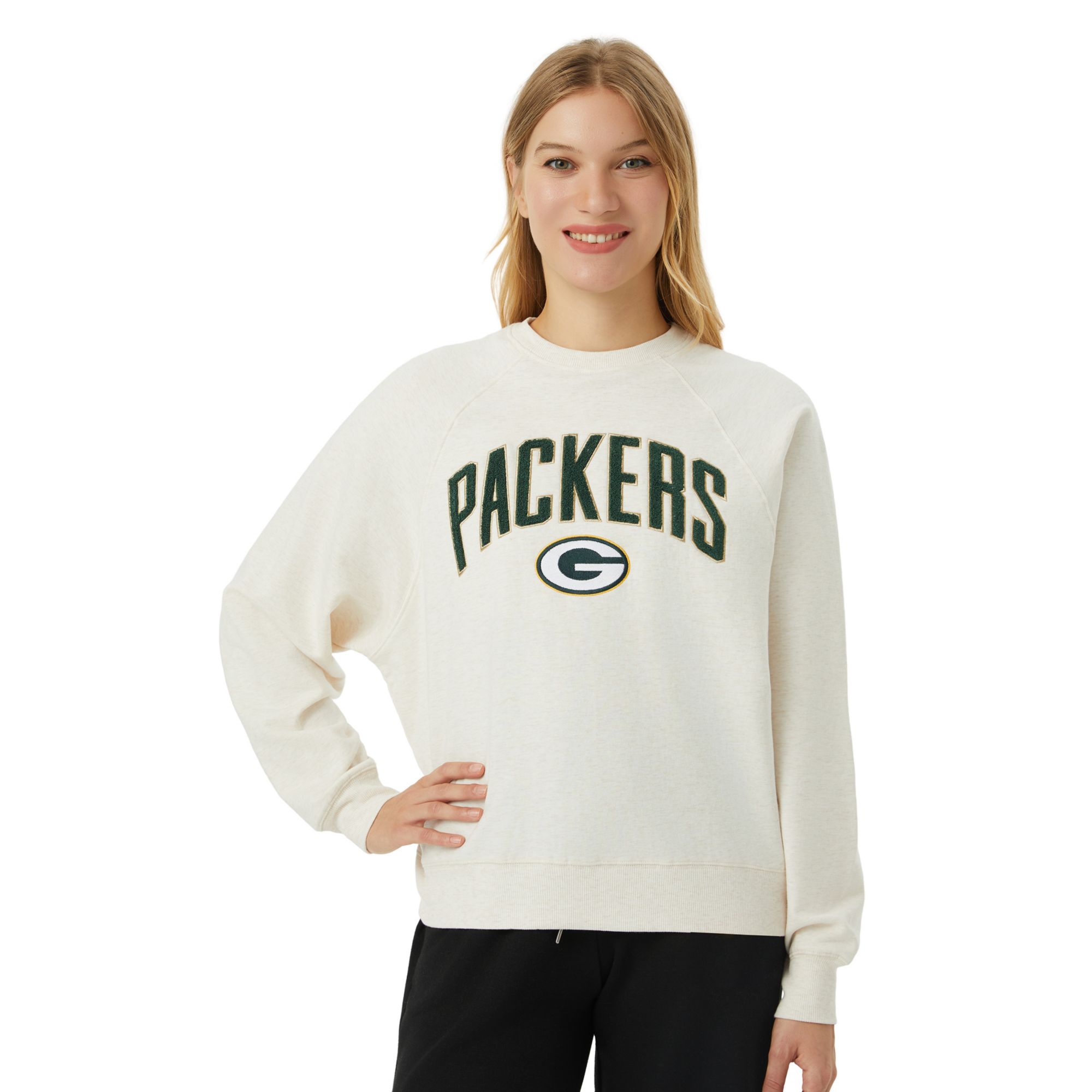 Concepts Sport Women's Green Bay Packers Broadway Crewneck Sweatshirt