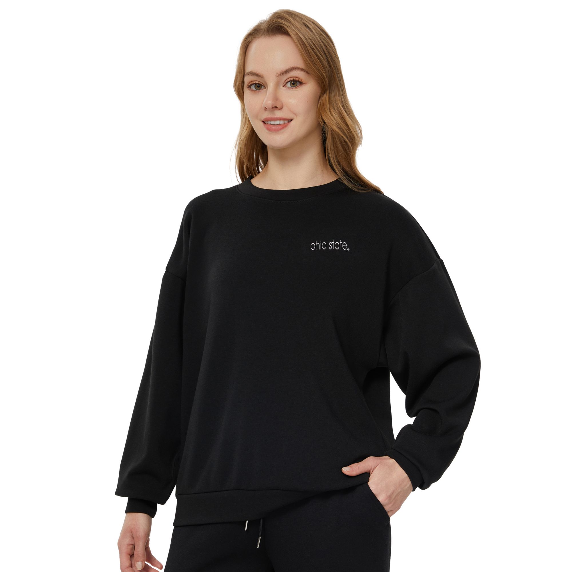 Concepts Sport Women's Ohio State Buckeyes Lounge Crewneck Sweatshirt